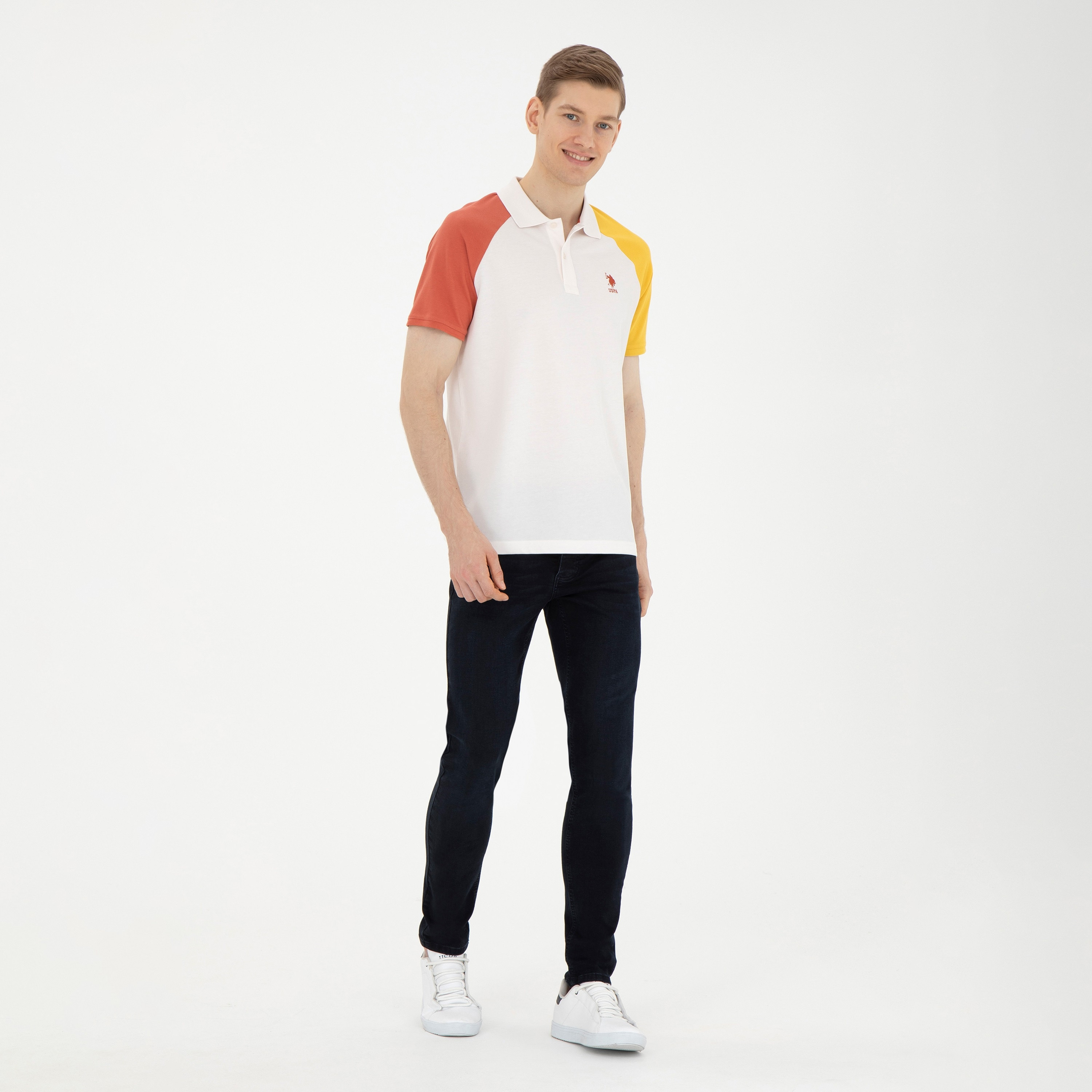 بولو تي شيرت ذو كولور بلوك من يو إس بولو أسن بأكمام قصيرة-men-clothing-tshirtsandpolos-polos-image-2