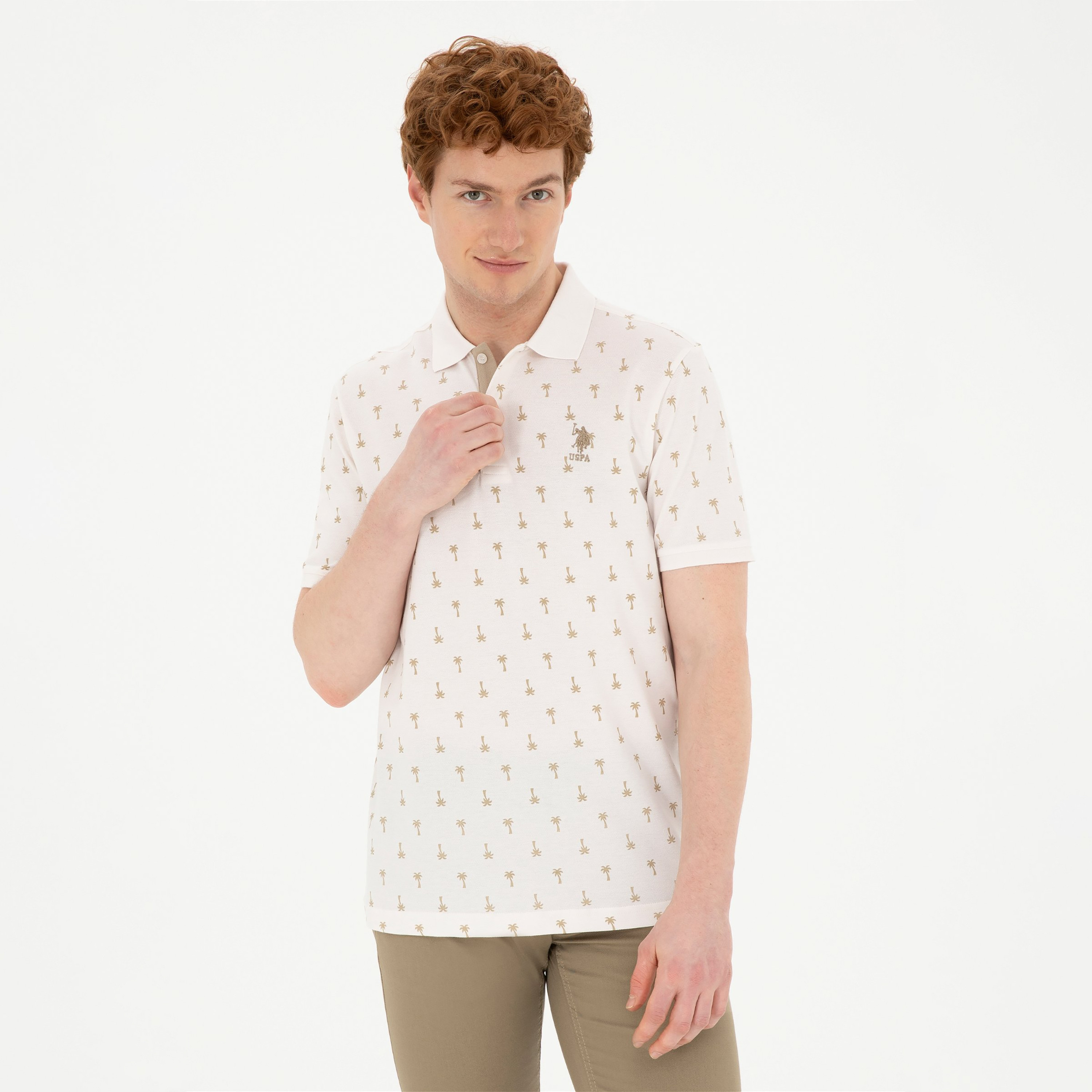 قميص بولو بأكمام قصيرة بياقة مطبوعة من U.S.Polo'Assn-men-clothing-tshirtsandpolos-polos-image-9