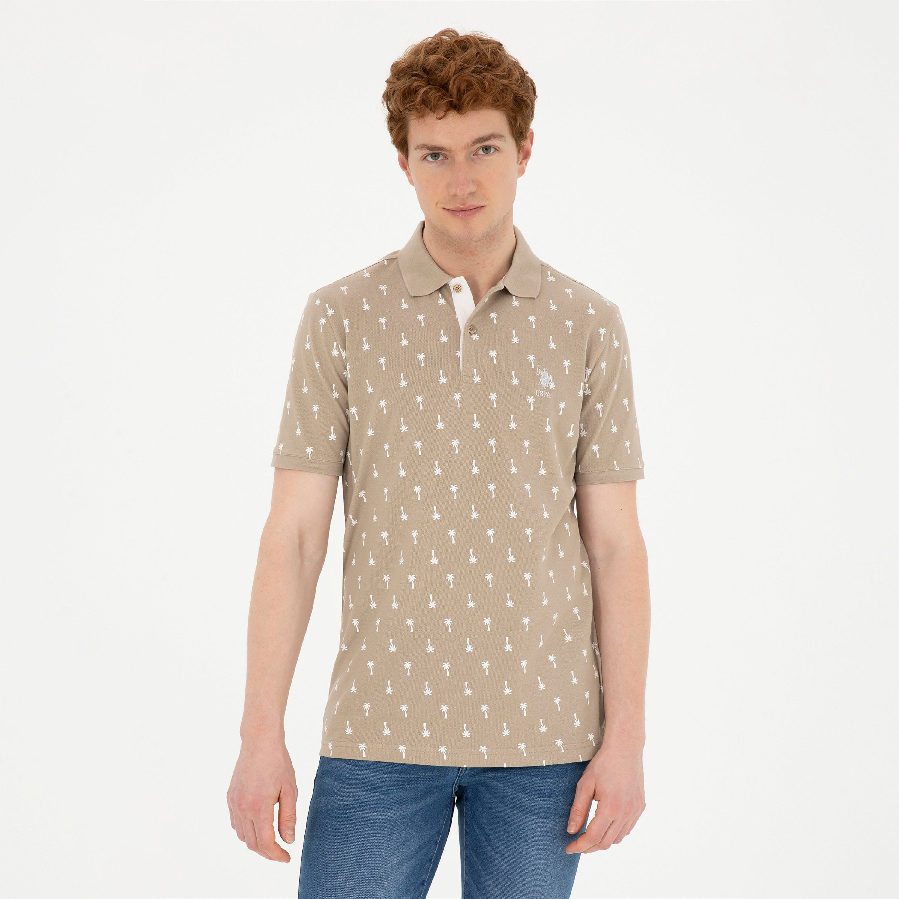 U.S.Polo'Assn Printed Collared Short Sleeves Polo T-Shirt-men-clothing-tshirtsandpolos-polos-image-1