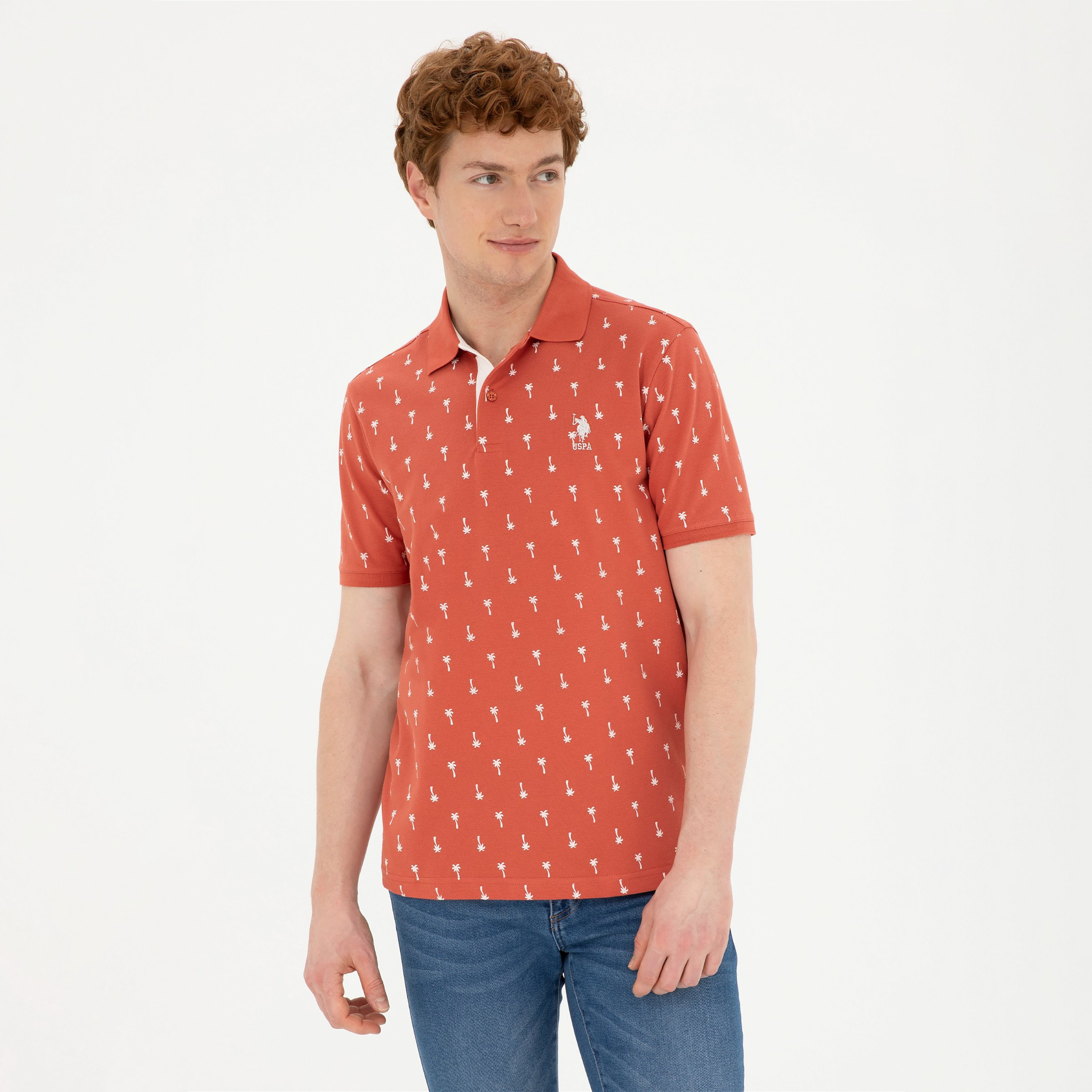 قميص بولو بأكمام قصيرة بياقة مطبوعة من U.S.Polo'Assn-men-clothing-tshirtsandpolos-polos-image-5