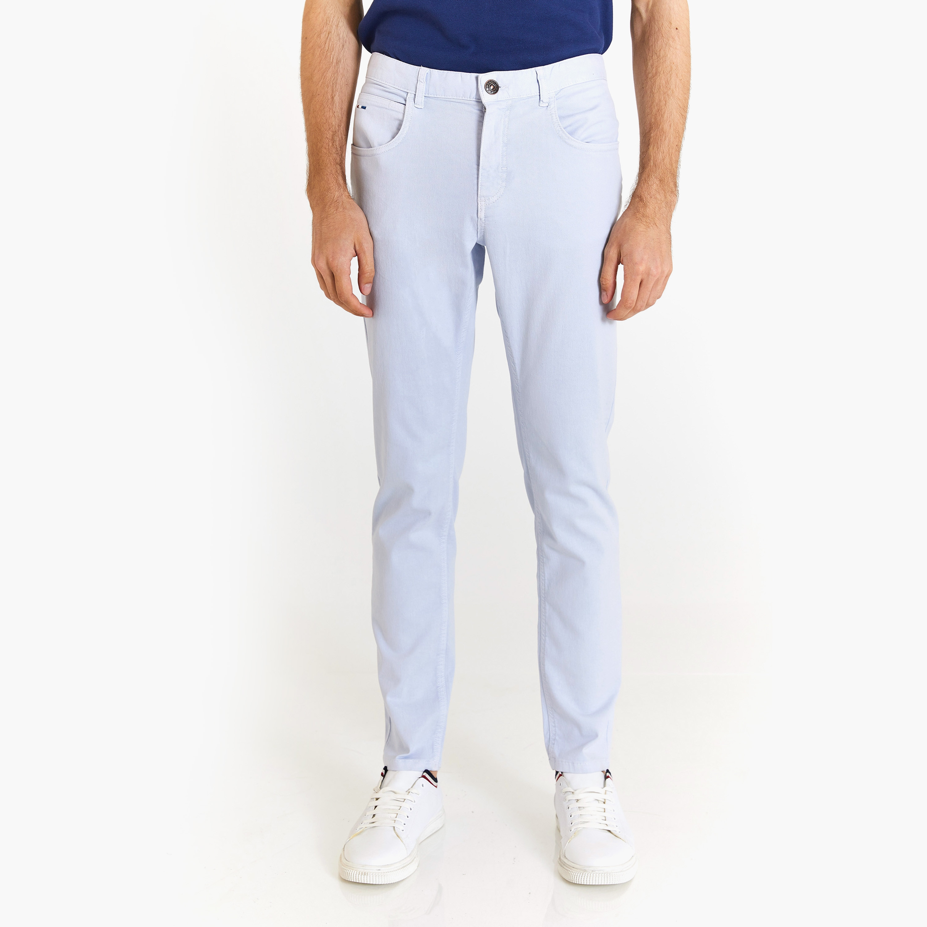 بنطال تشينو متوسط الارتفاع بتصميم U.S.S.Polo'Assn Slim Fit 4 pockets-men-clothing-bottoms-trousersandchinos-chinos-image-1