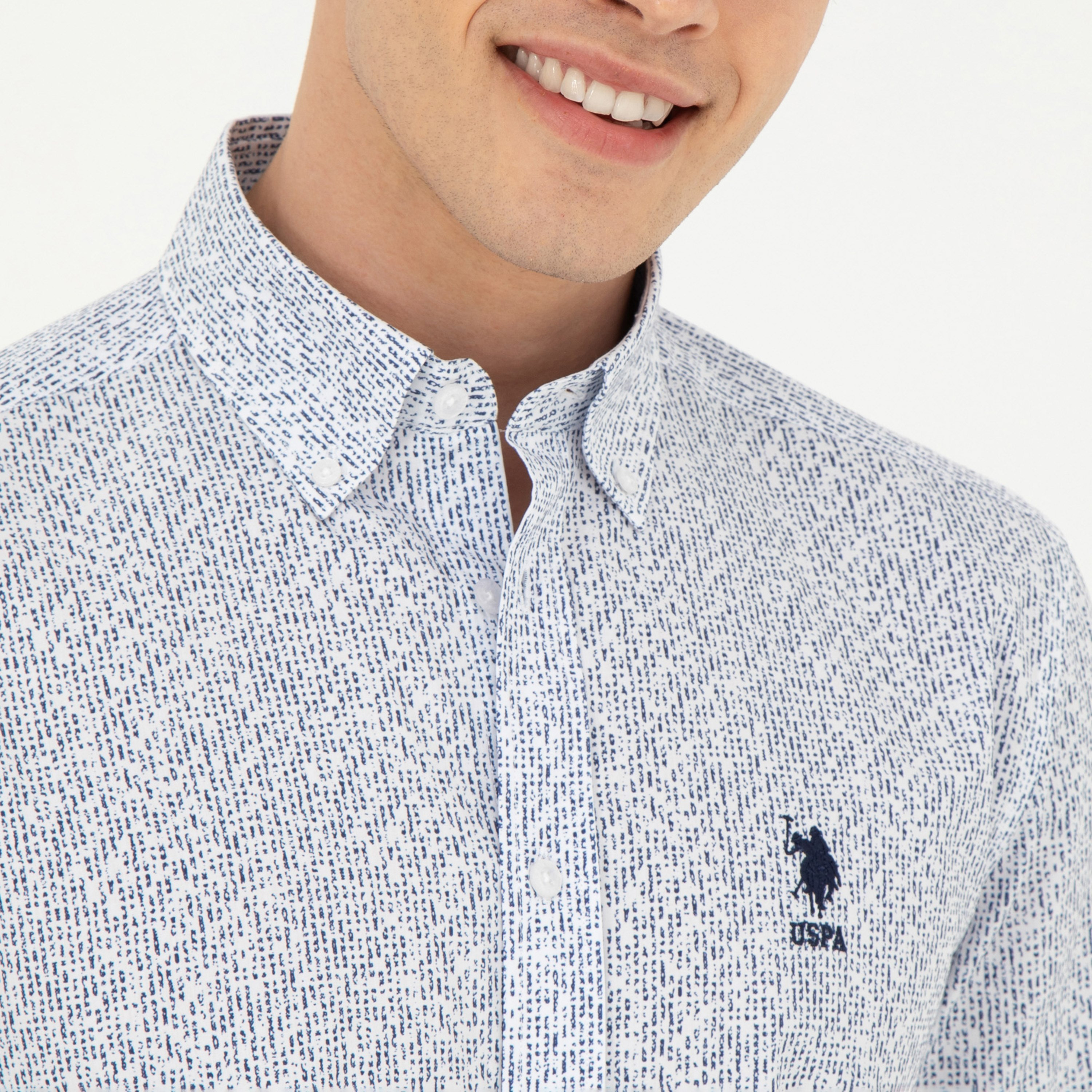 U.S. Polo Assn Printed Button Down Collar Long Sleeves Casual Shirt-men-clothing-shirts-image-2