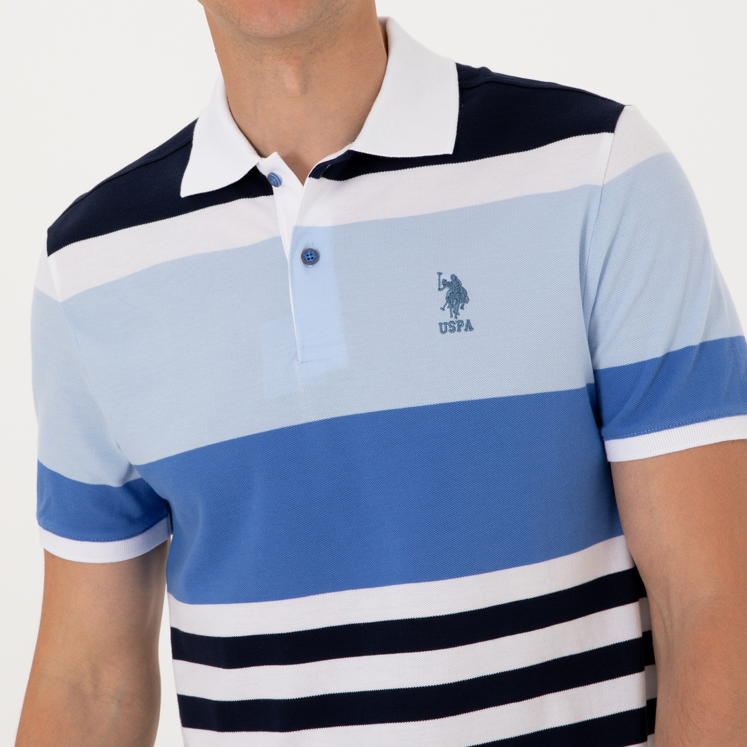 U.S. Polo Assn Striped Collared Short Sleeves Men's Polo T-Shirt-men-clothing-tshirtsandpolos-polos-image-3