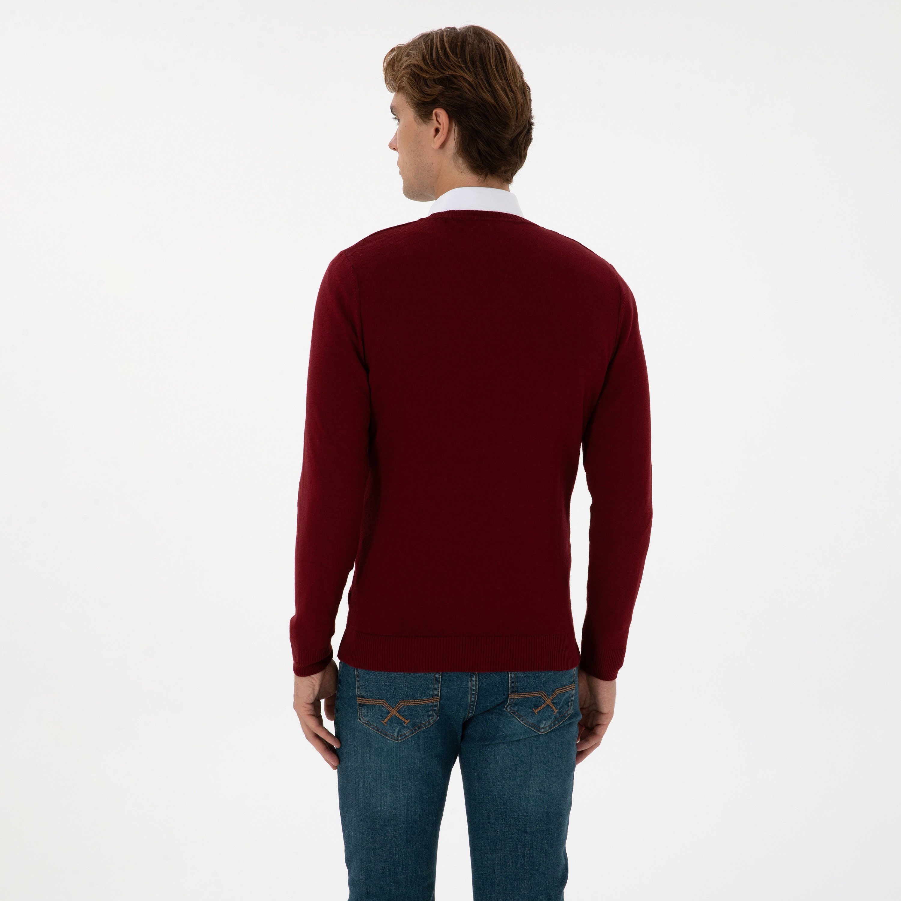 U.S. Polo Assn Plain V-Neck Long Sleeves Men's Sweater-men-clothing-sweatersandpullovers-image-8