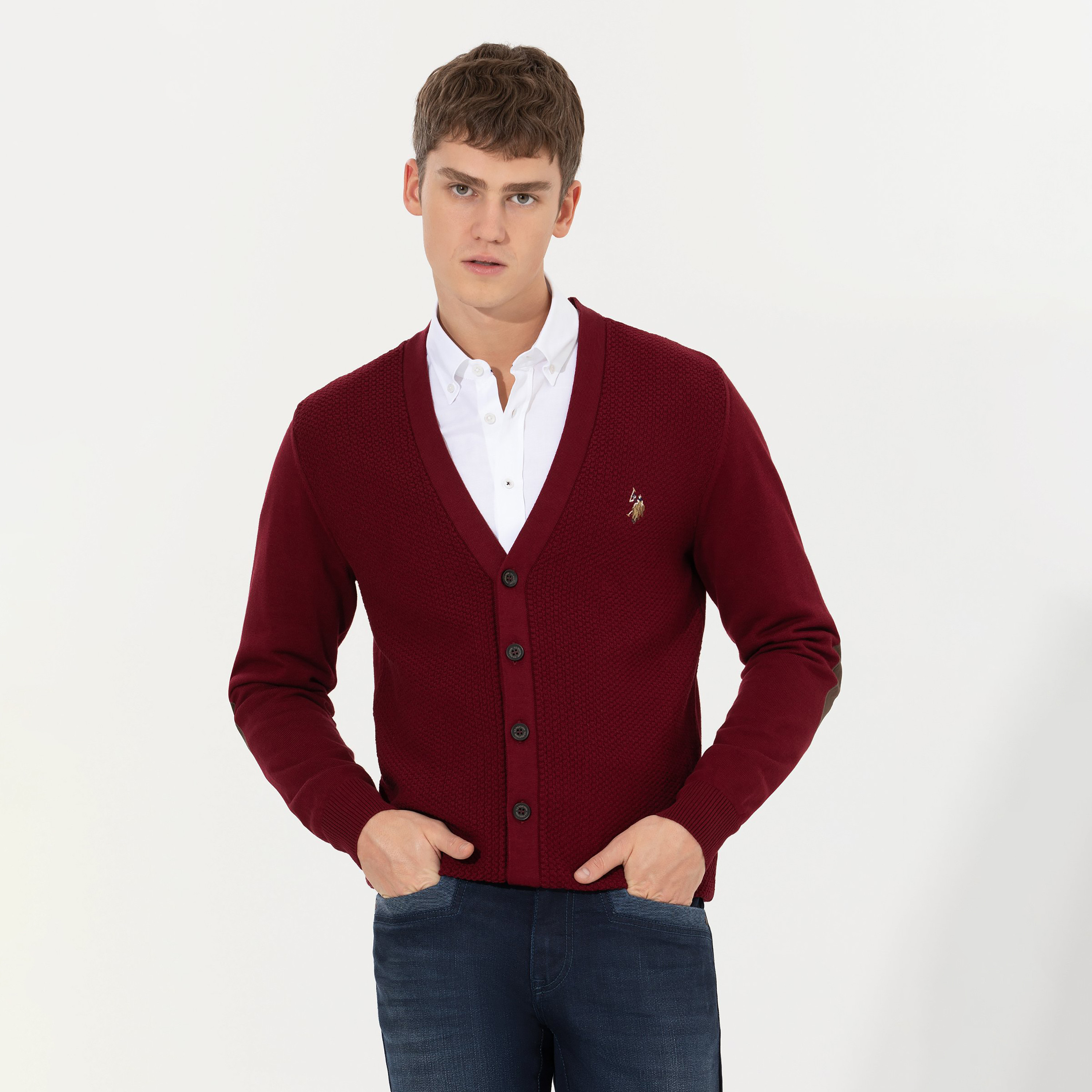 كارديجان بياقة V وأكمام طويلة من يو إس بولو -men-winterwear-hoodiesandsweatshirts-image-8