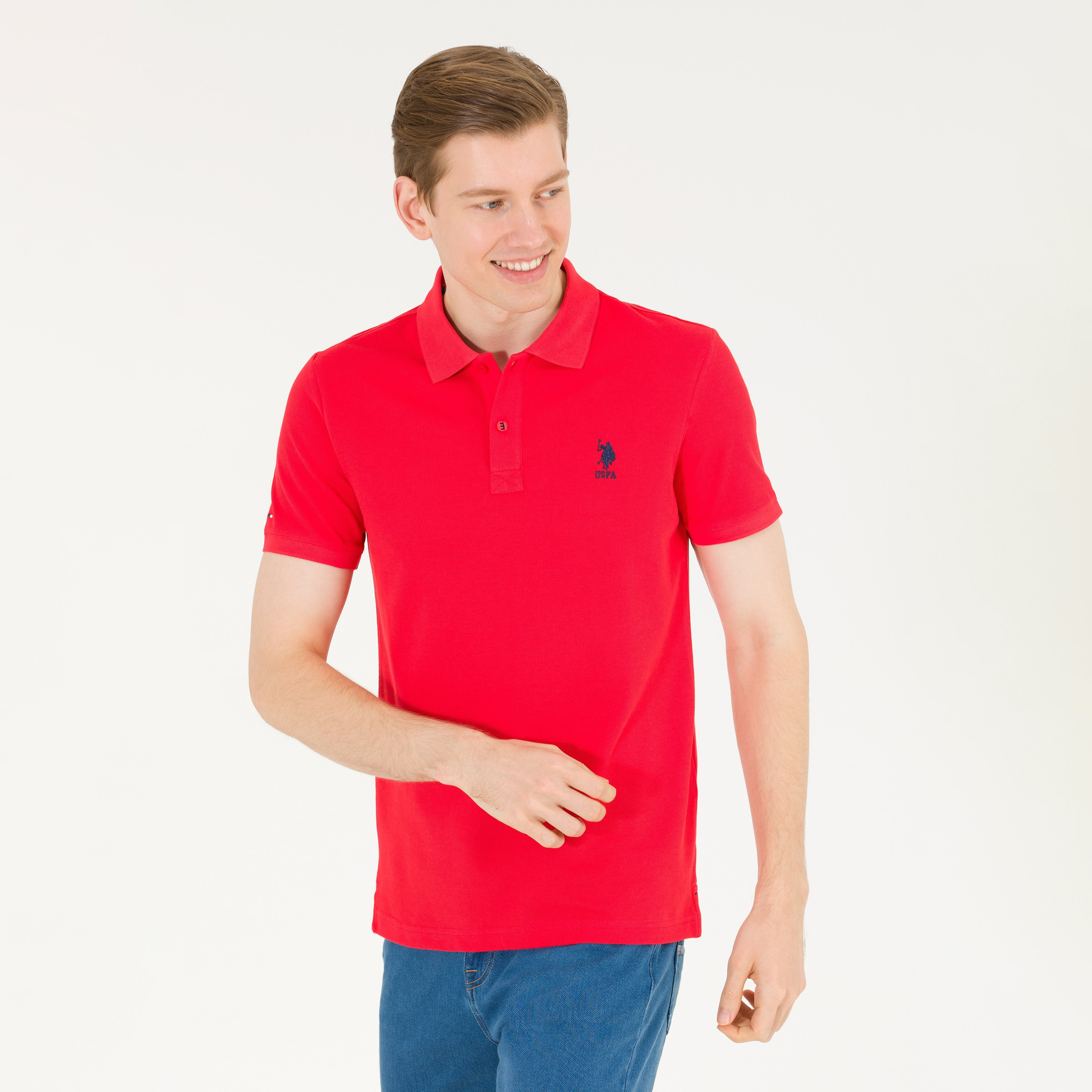 U.S. Polo Assn Plain Collared Short Sleeves Polo T-Shirt-men-clothing-tshirtsandpolos-polos-image-1