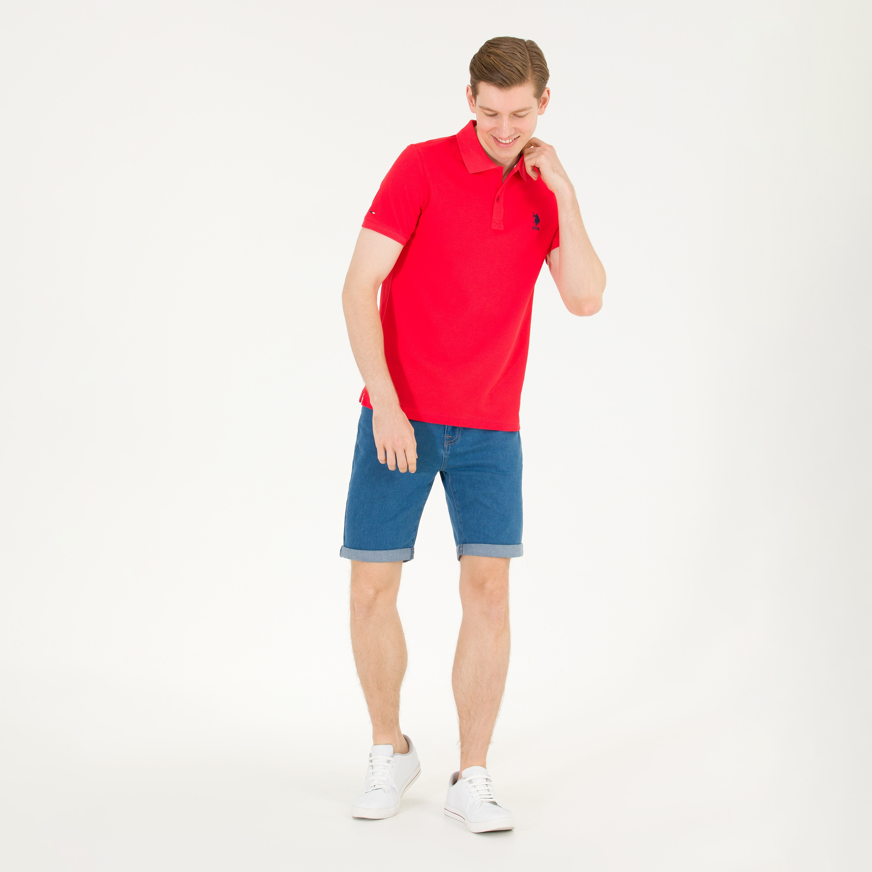 U.S. Polo Assn Plain Collared Short Sleeves Polo T-Shirt-men-clothing-tshirtsandpolos-polos-image-2