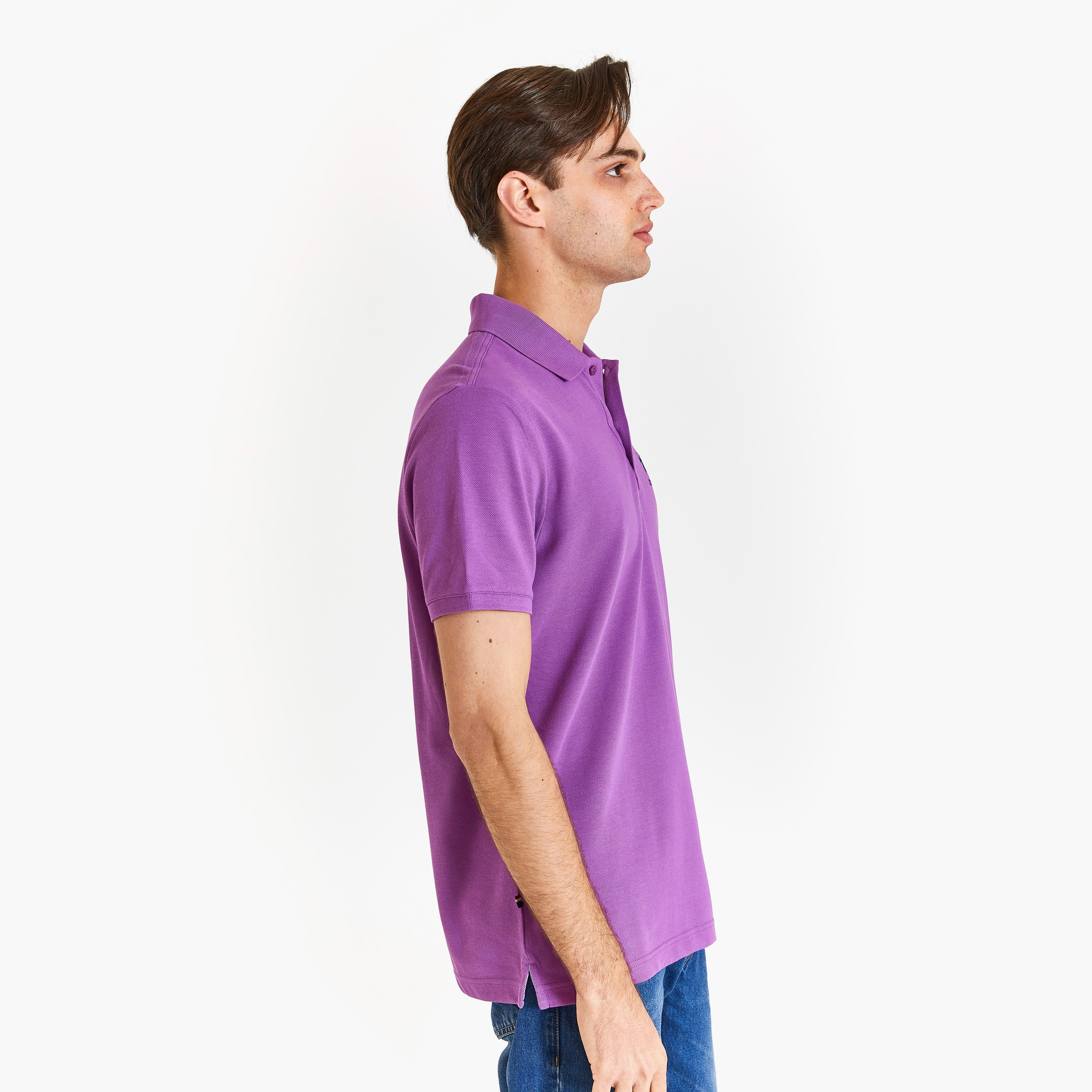 تيشيرت بولو بأكمام قصيرة بياقة بشعار مطرز بشعار U.S.Polo'Assn-men-clothing-tshirtsandpolos-polos-image-2