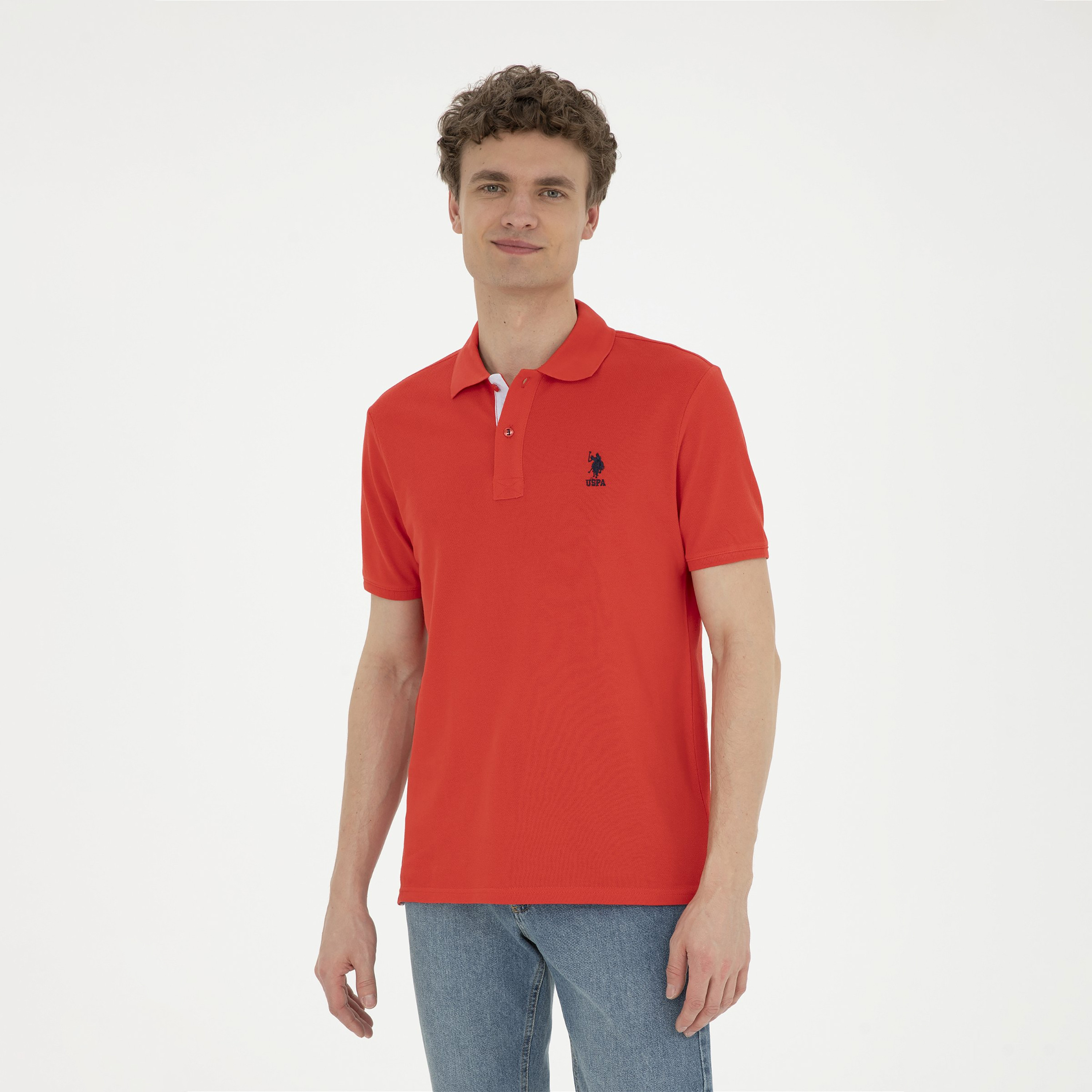 تيشيرت بولو بأكمام قصيرة بياقة بشعار مطرز بشعار U.S.Polo'Assn-men-clothing-tshirtsandpolos-polos-image-4