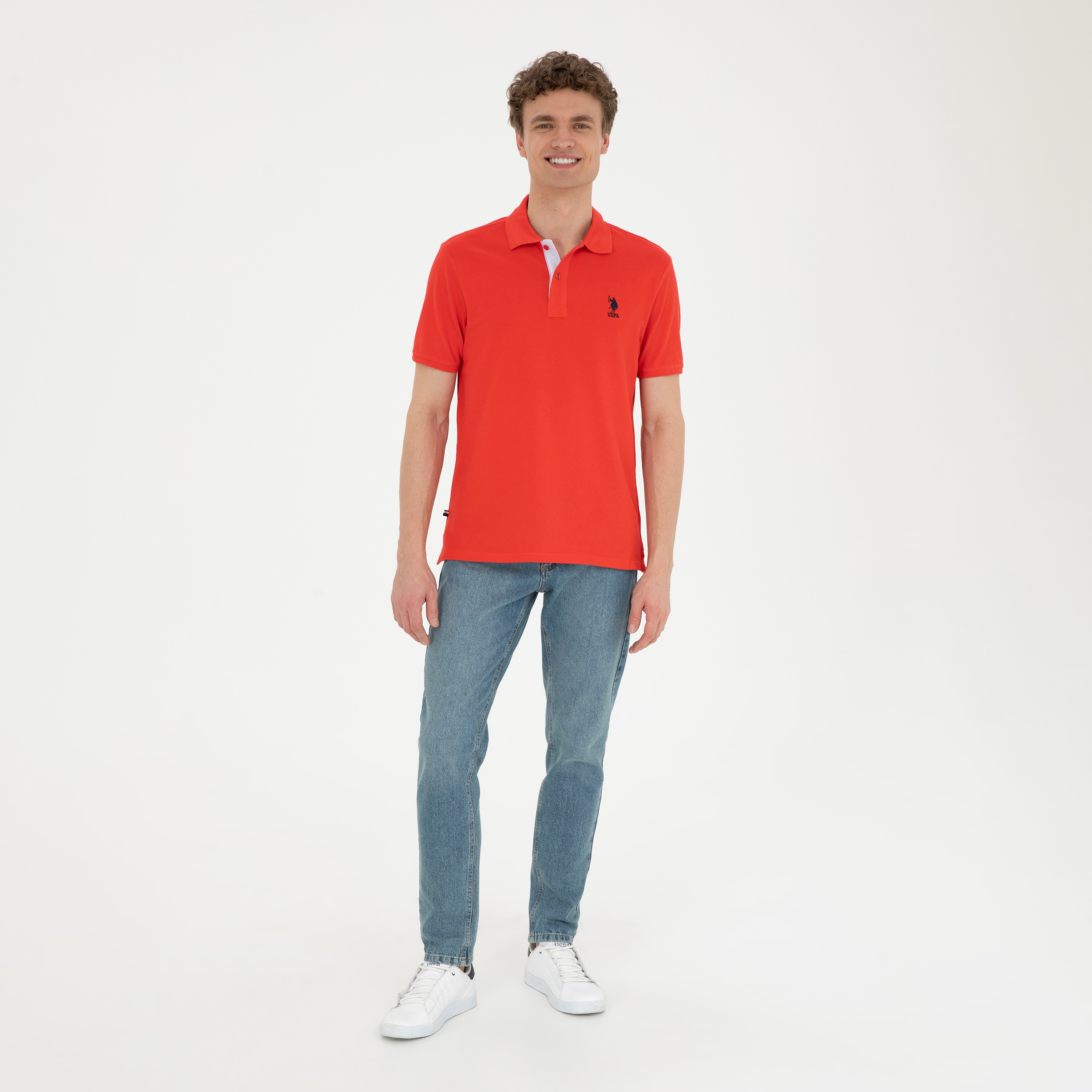 تيشيرت بولو بأكمام قصيرة بياقة بشعار مطرز بشعار U.S.Polo'Assn-men-clothing-tshirtsandpolos-polos-image-5