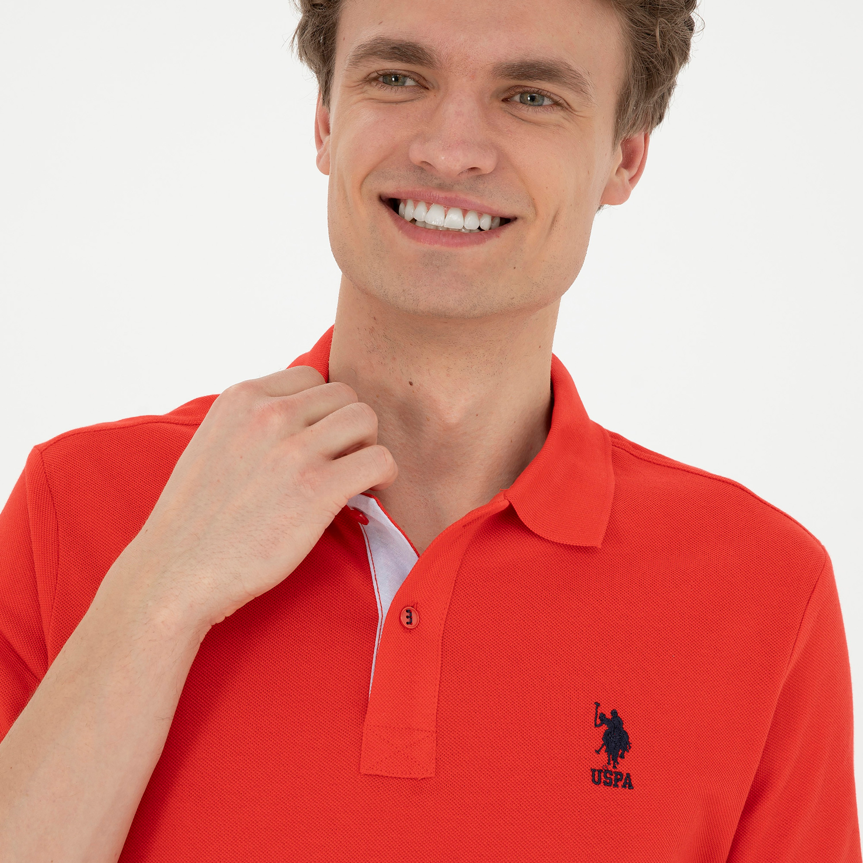 تيشيرت بولو بأكمام قصيرة بياقة بشعار مطرز بشعار U.S.Polo'Assn-men-clothing-tshirtsandpolos-polos-image-6