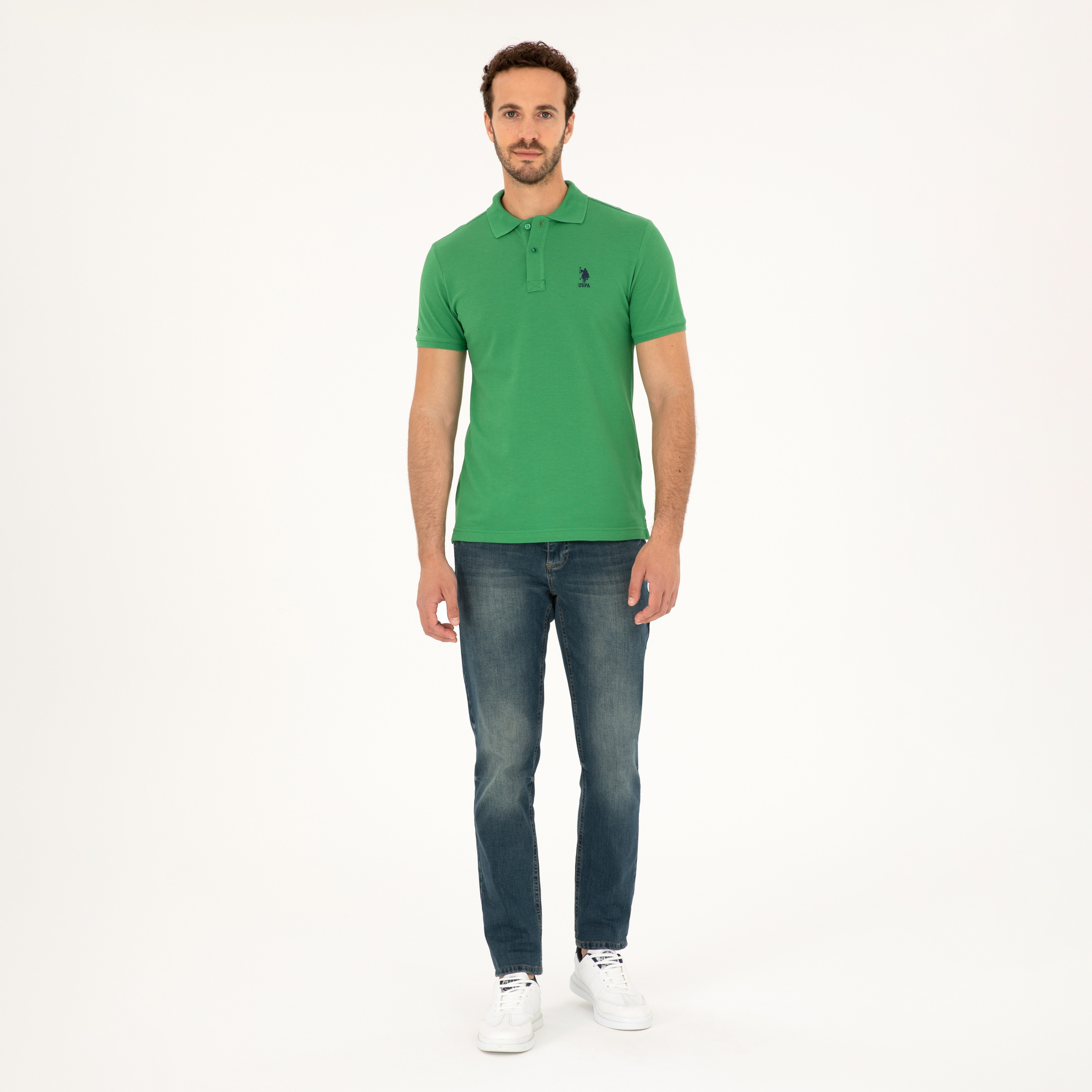 تيشيرت بولو بأكمام قصيرة بياقة بشعار مطرز بشعار U.S.Polo'Assn-men-clothing-tshirtsandpolos-polos-image-13