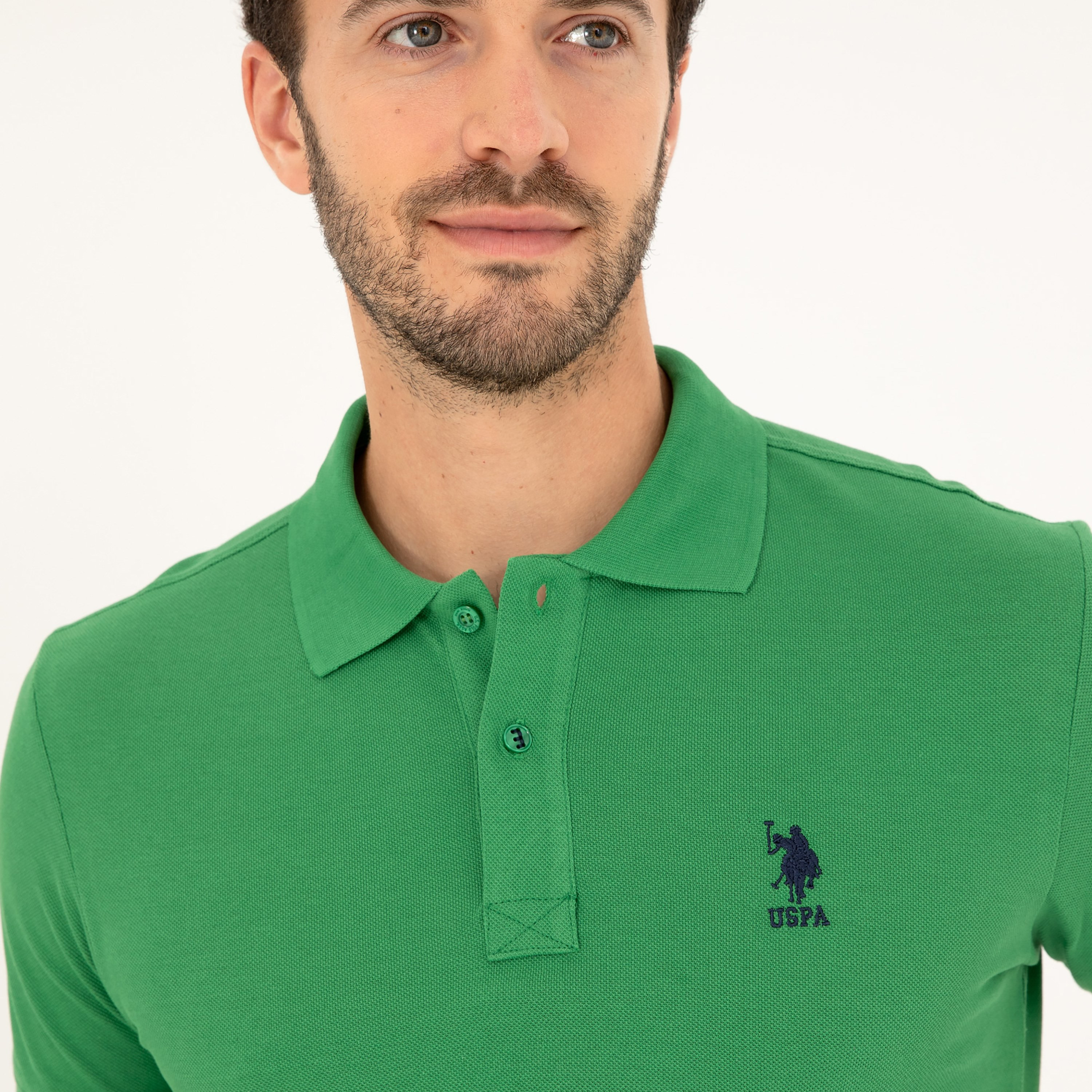تيشيرت بولو بأكمام قصيرة بياقة بشعار مطرز بشعار U.S.Polo'Assn-men-clothing-tshirtsandpolos-polos-image-14
