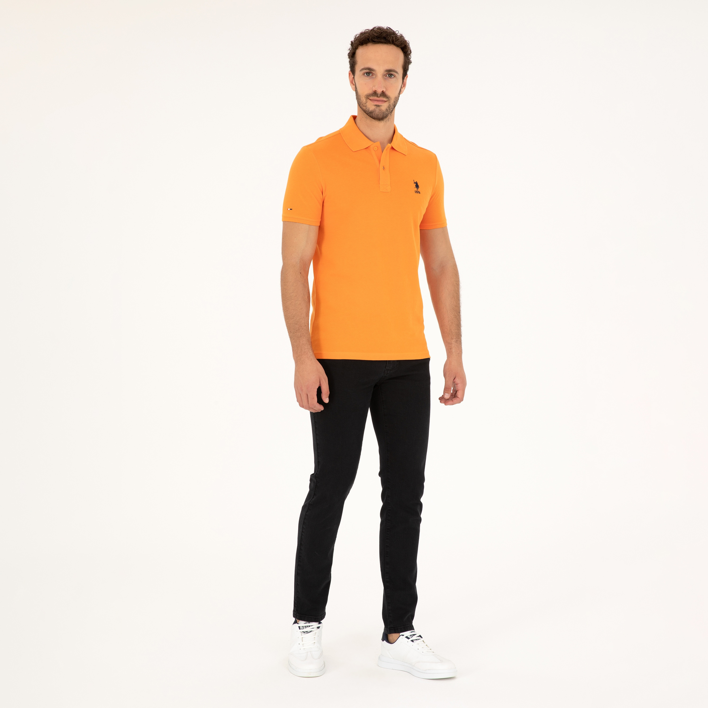 تيشيرت بولو بأكمام قصيرة بياقة بشعار مطرز بشعار U.S.Polo'Assn-men-clothing-tshirtsandpolos-polos-image-21