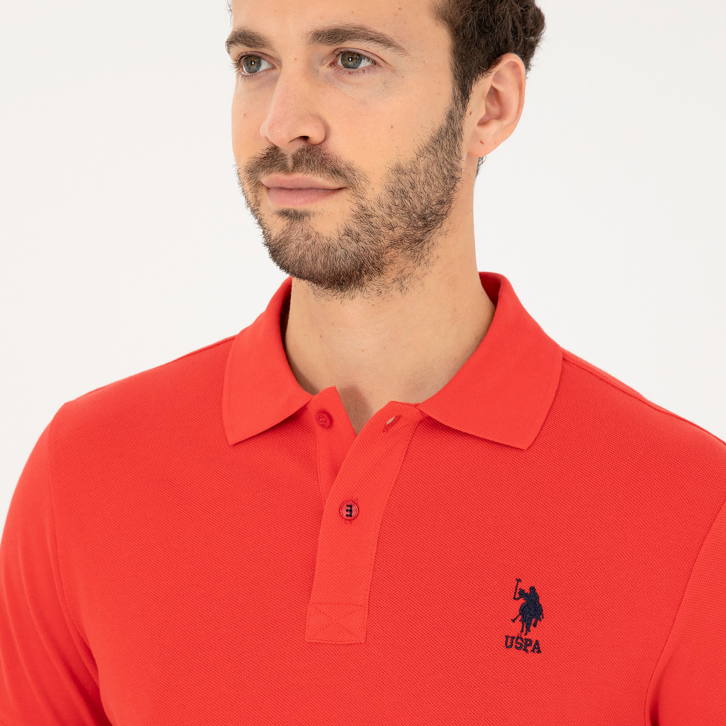 تيشيرت بولو بأكمام قصيرة بياقة بشعار مطرز بشعار U.S.Polo'Assn-men-clothing-tshirtsandpolos-polos-image-26