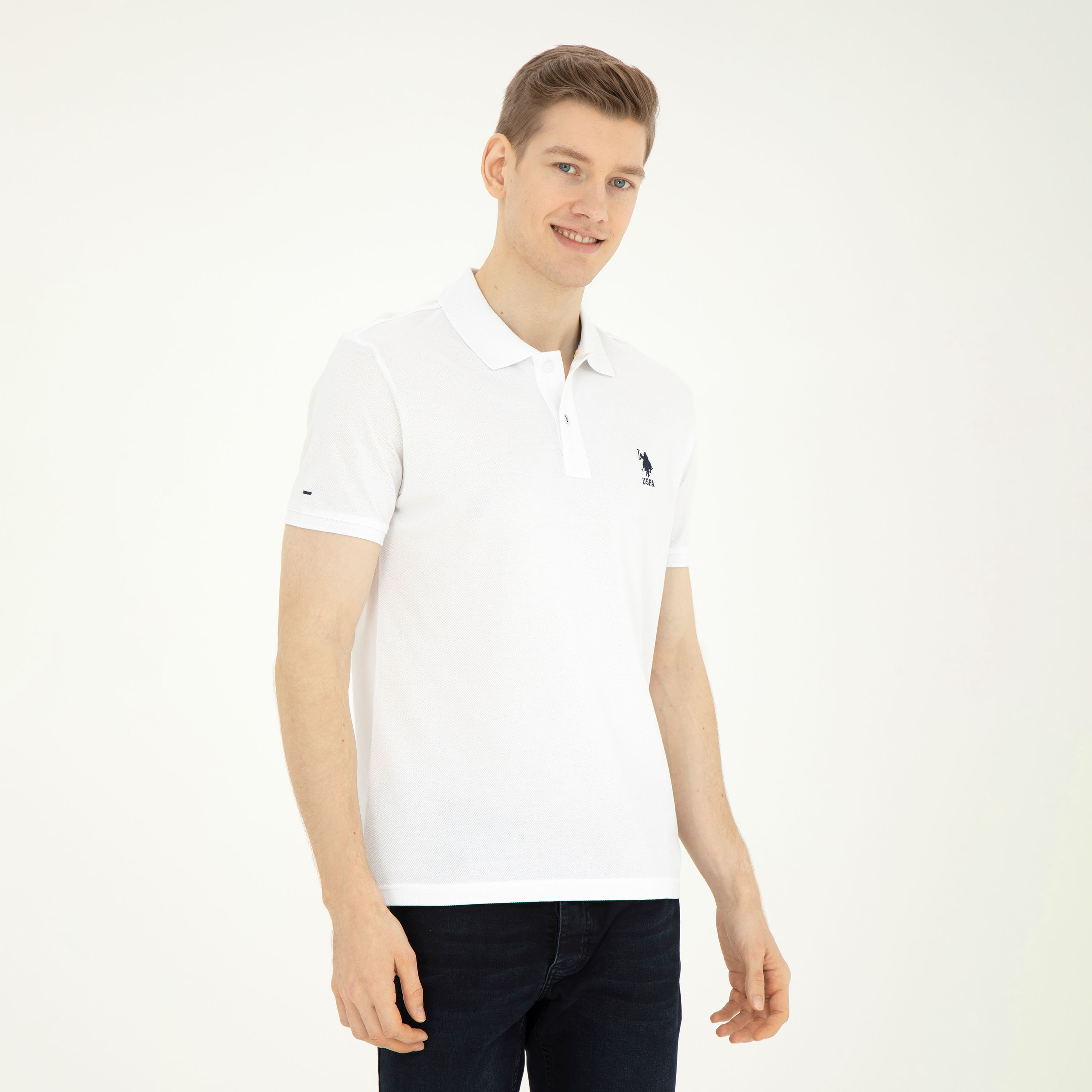 U.S. Polo Assn Plain Collared Short Sleeves Polo T-Shirt-men-clothing-tshirtsandpolos-polos-image-2