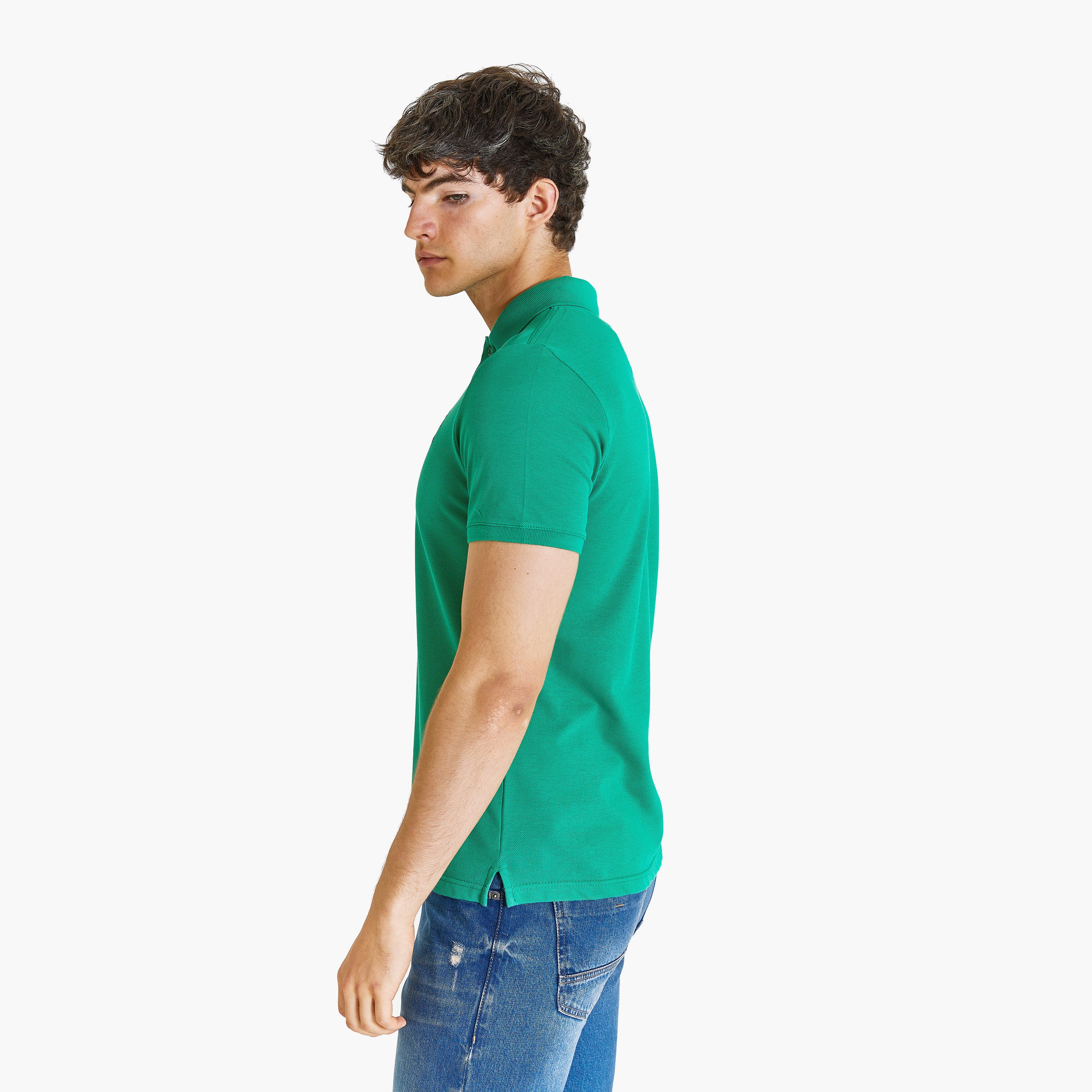 تي شيرت بولو بأكمام قصيرة وياقة سادة  من يو اس بولو اسسن-men-clothing-tshirtsandpolos-polos-image-2