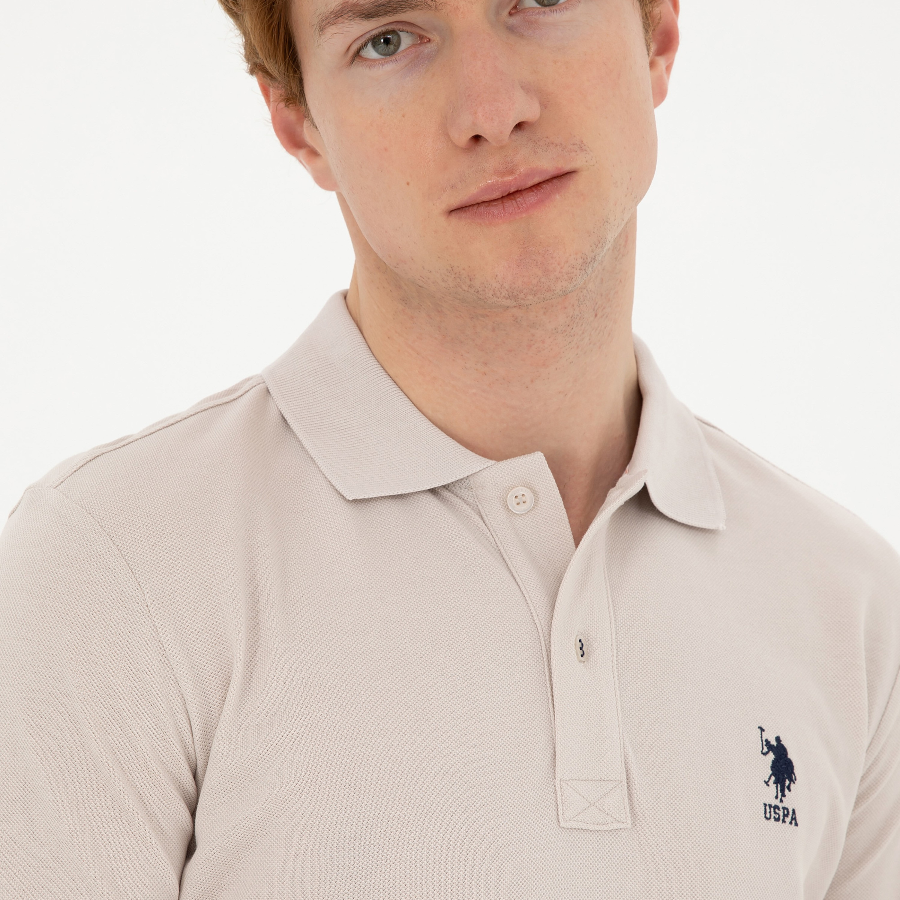 تيشيرت بولو بأكمام قصيرة بياقة بشعار مطرز بشعار U.S.Polo'Assn-men-clothing-tshirtsandpolos-polos-image-3