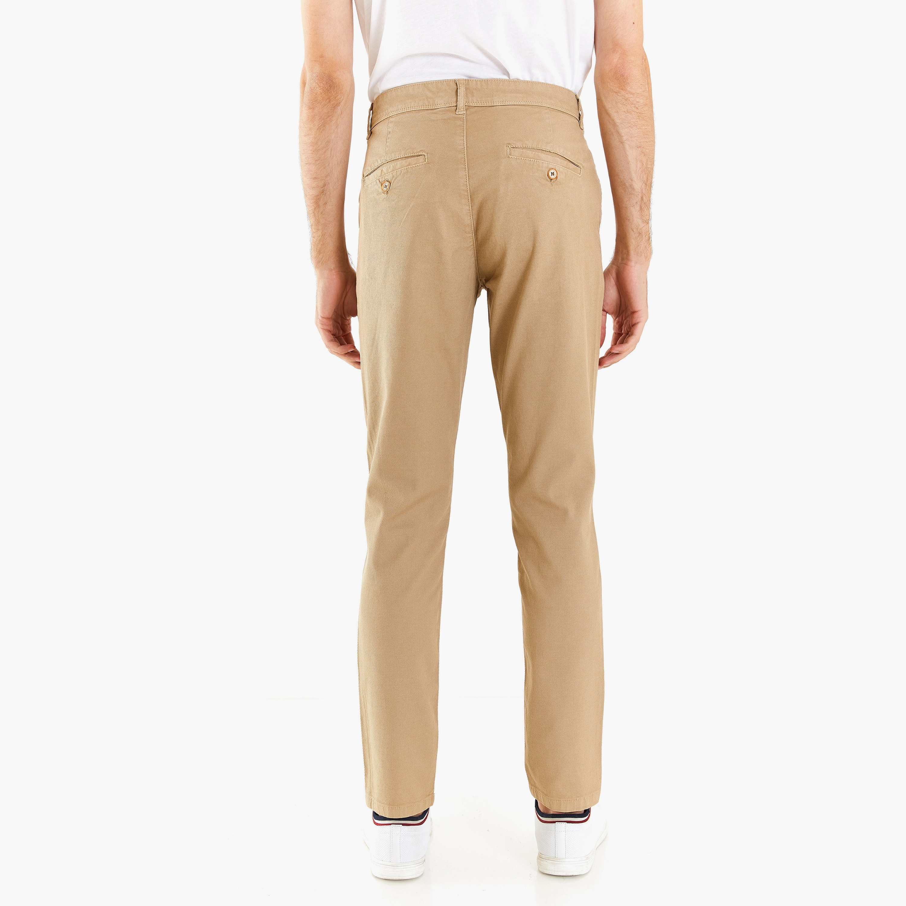 تشينو سادة متوسط الارتفاع بأزرار ذو سليم فيت مع أمامية مسطحة من يو إس بولو أسن-men-clothing-bottoms-trousersandchinos-chinos-image-1