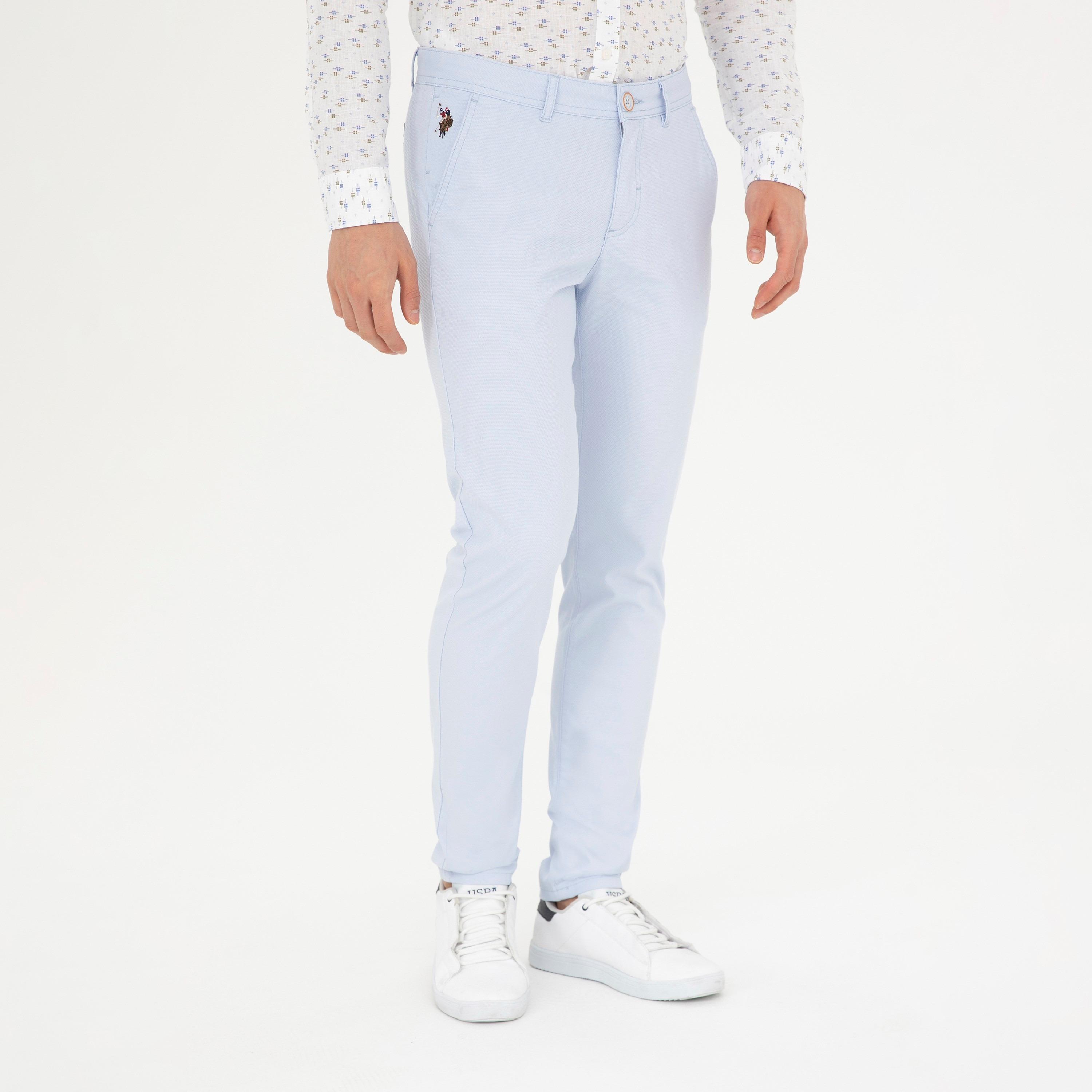 تشينو سادة متوسط الارتفاع بأزرار ذو سليم فيت مع أمامية مسطحة من يو إس بولو أسن-men-clothing-bottoms-trousersandchinos-chinos-image-4