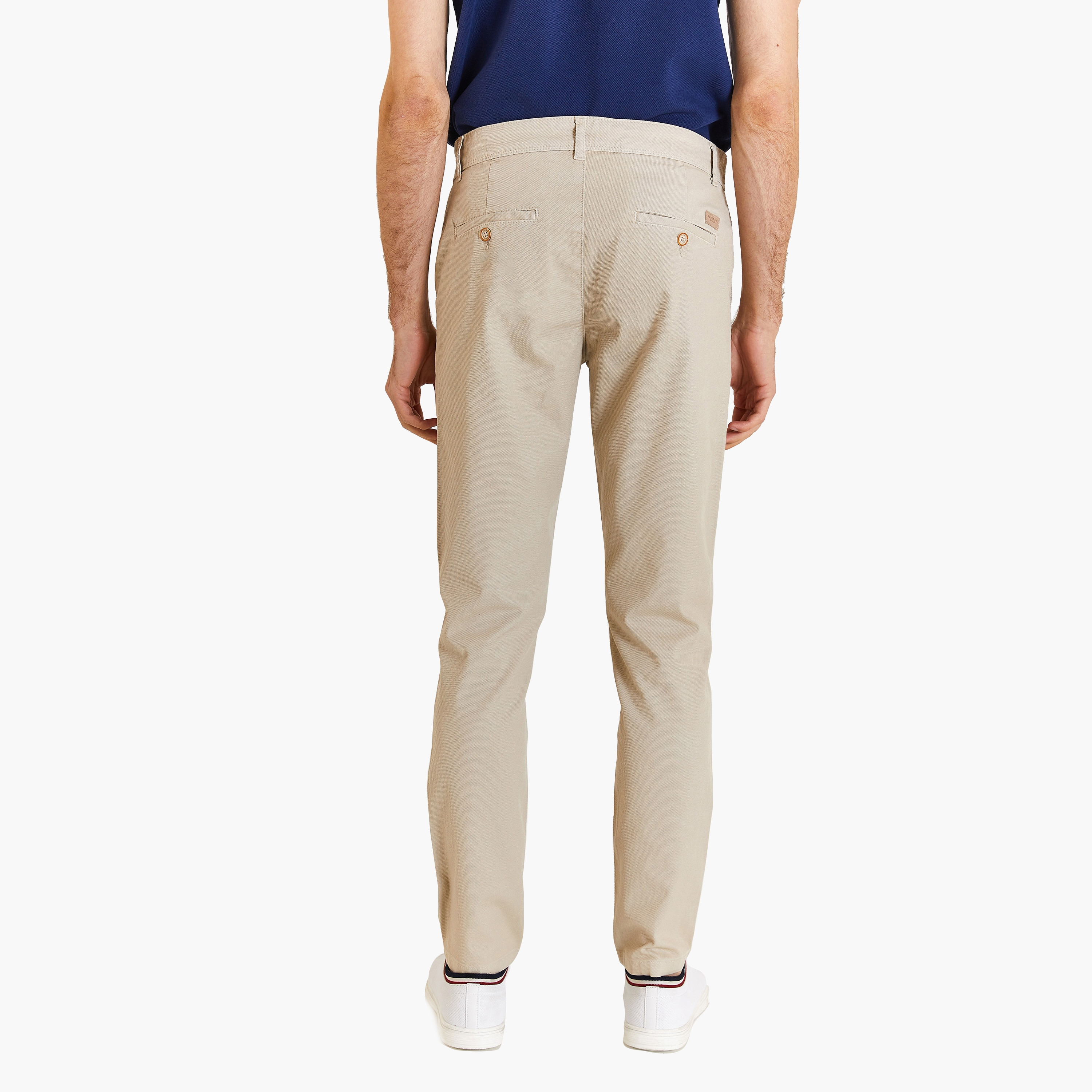 تشينو سادة متوسط الارتفاع بأزرار ذو سليم فيت مع أمامية مسطحة من يو إس بولو أسن-men-clothing-bottoms-trousersandchinos-chinos-image-3