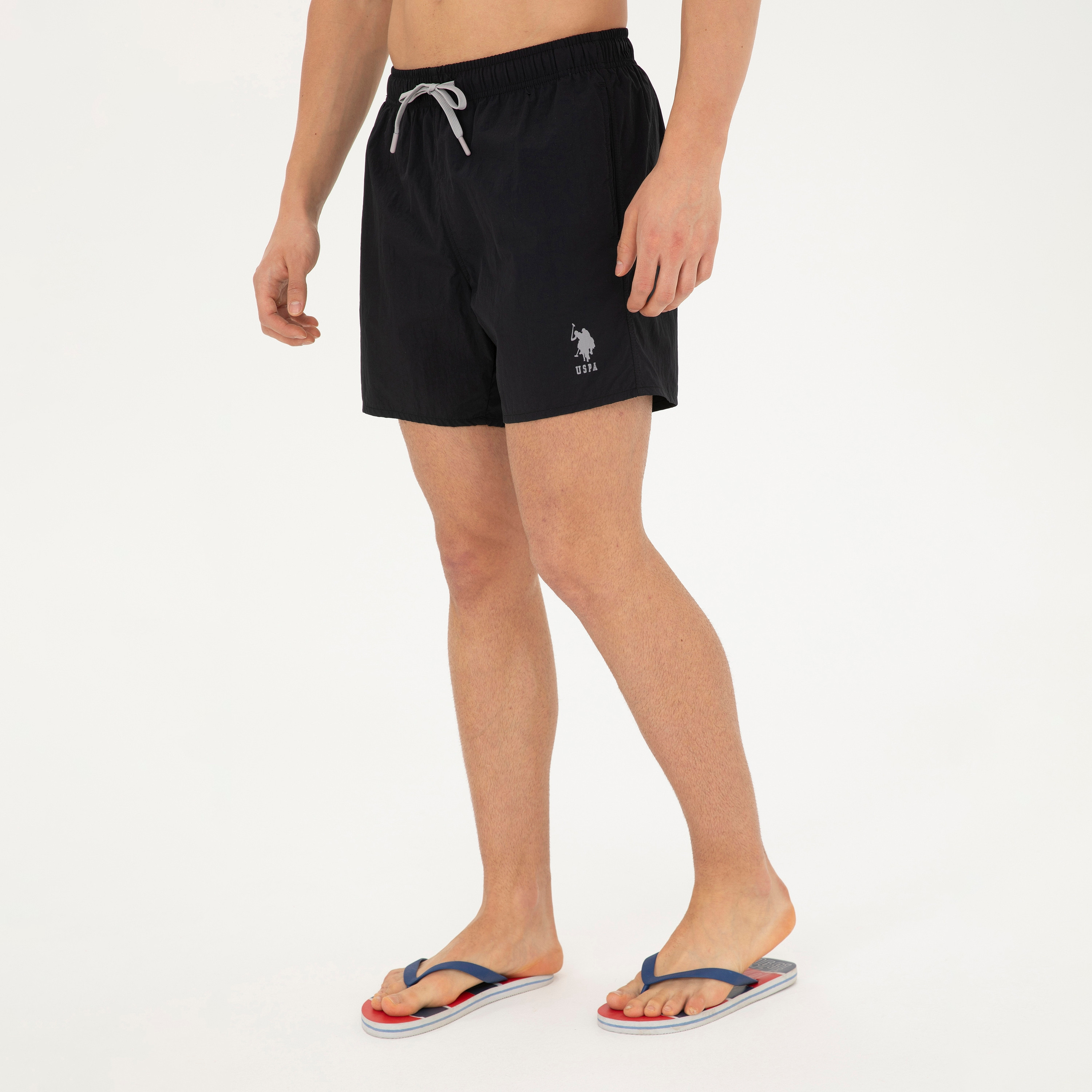 شورت سباحة مطرز بشعار U.S.Polo'Assn بحزام خصر مطرز.-men-clothing-swimandbeach-shorts-image-1