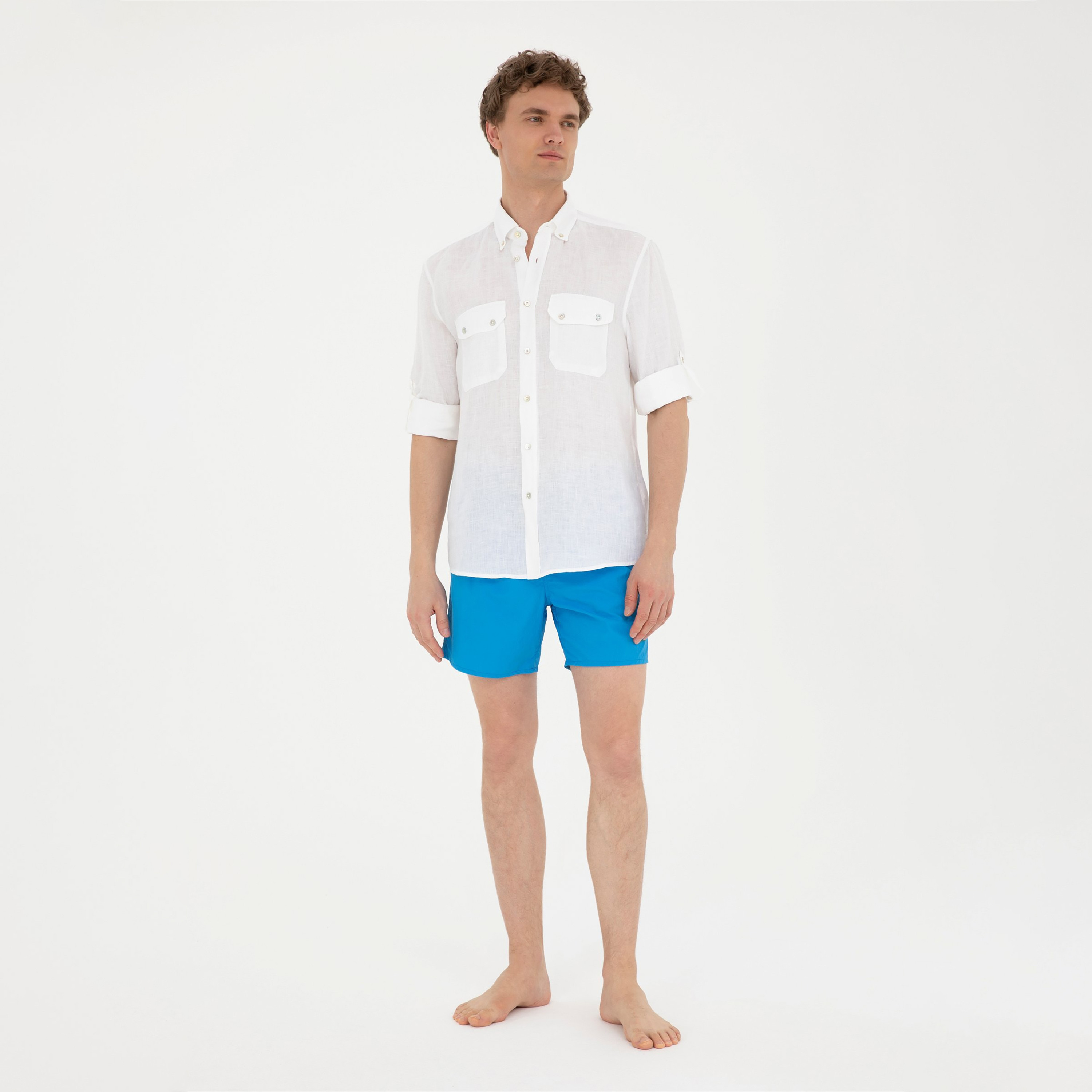 U.S.Polo'Assn Embroidered Logo Drawstring Waistband Swim Shorts-men-clothing-swimandbeach-shorts-image-2