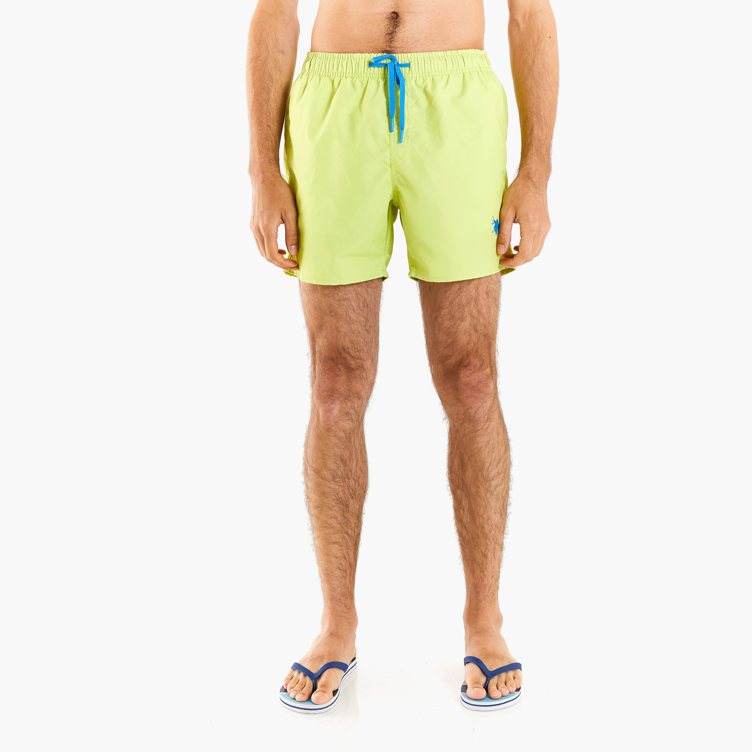 U.S.Polo'Assn Embroidered Logo Drawstring Waistband Swim Shorts-men-clothing-swimandbeach-shorts-image-9