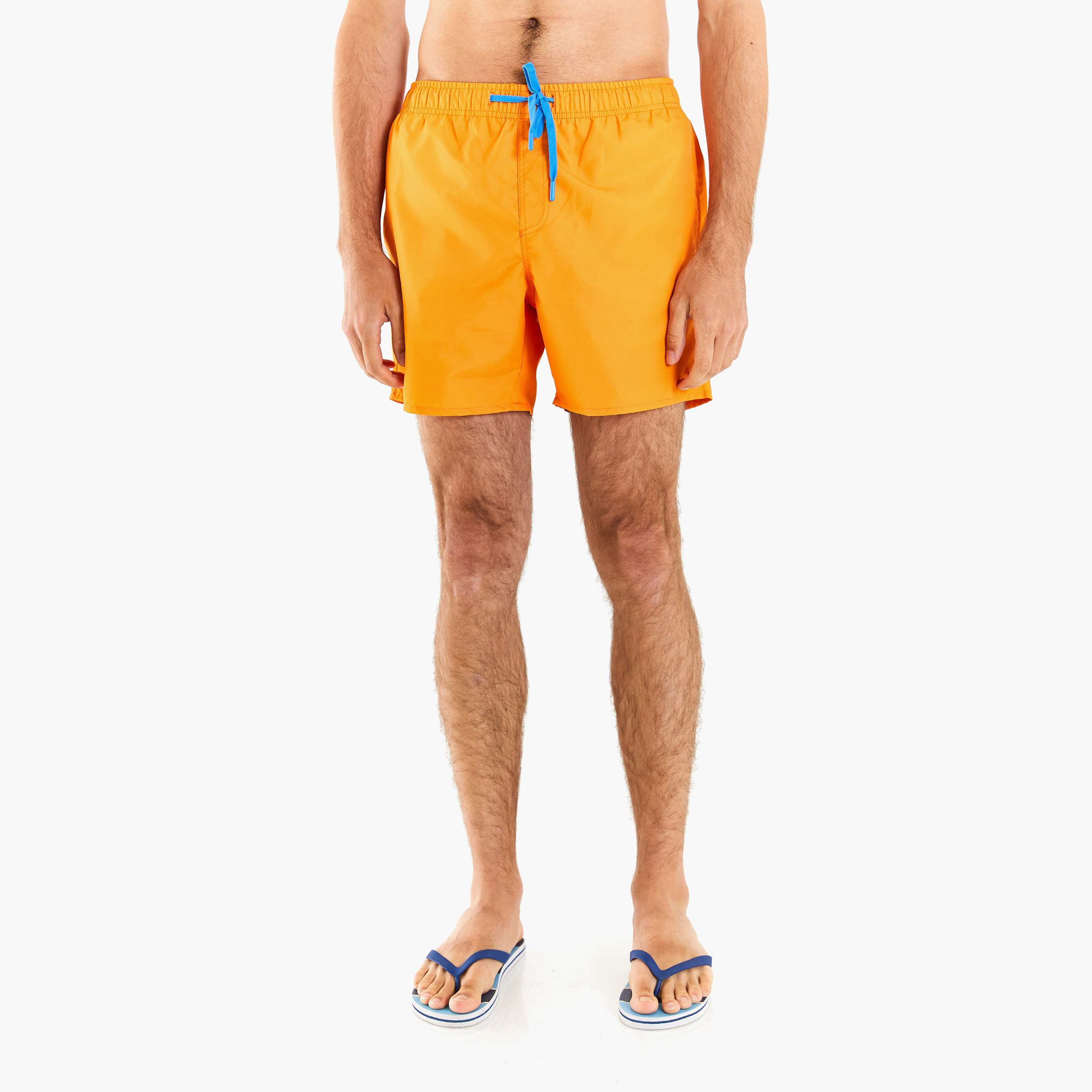 U.S.Polo'Assn Embroidered Logo Drawstring Waistband Swim Shorts-men-clothing-swimandbeach-shorts-image-12