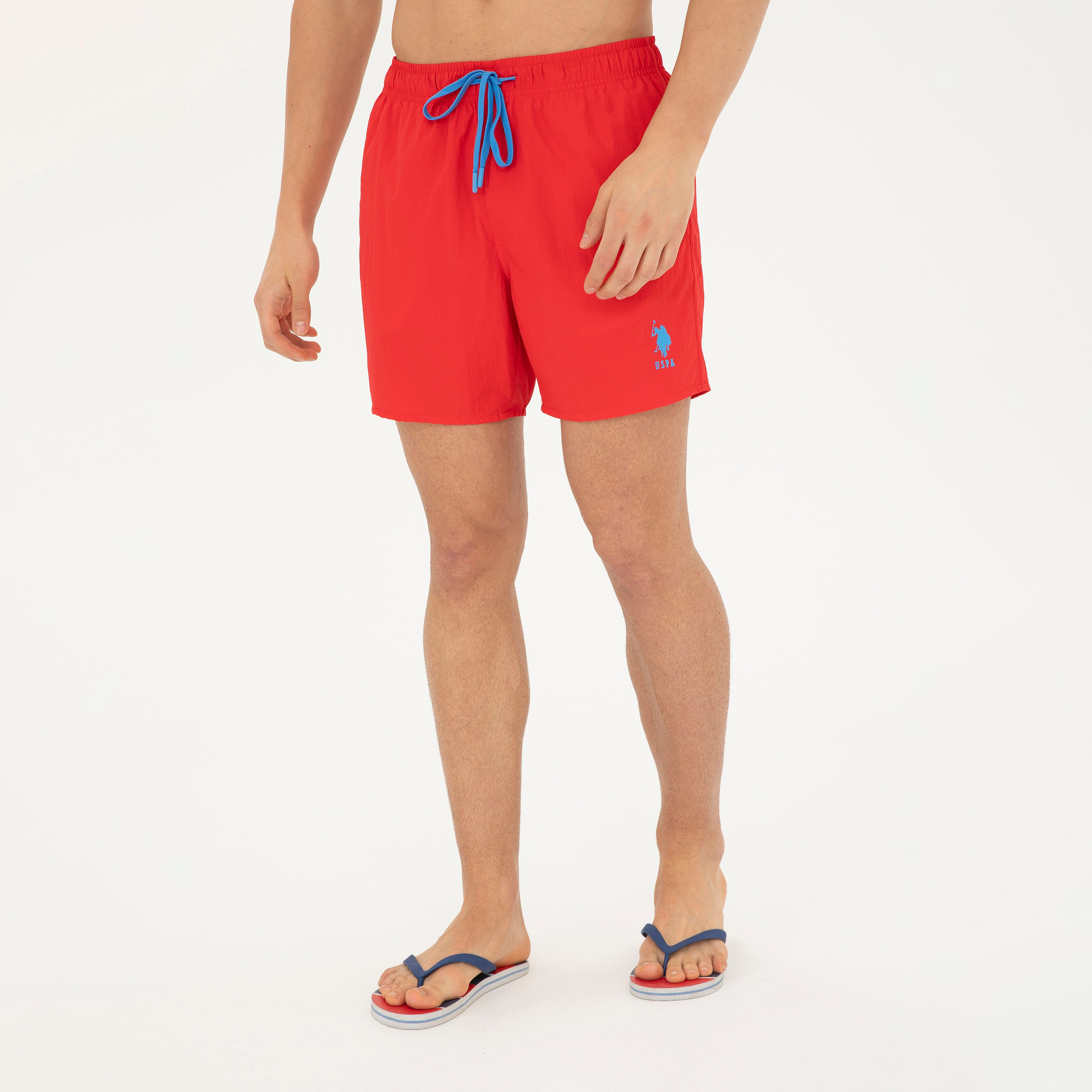 U.S.Polo'Assn Embroidered Logo Drawstring Waistband Swim Shorts-men-clothing-swimandbeach-shorts-image-15