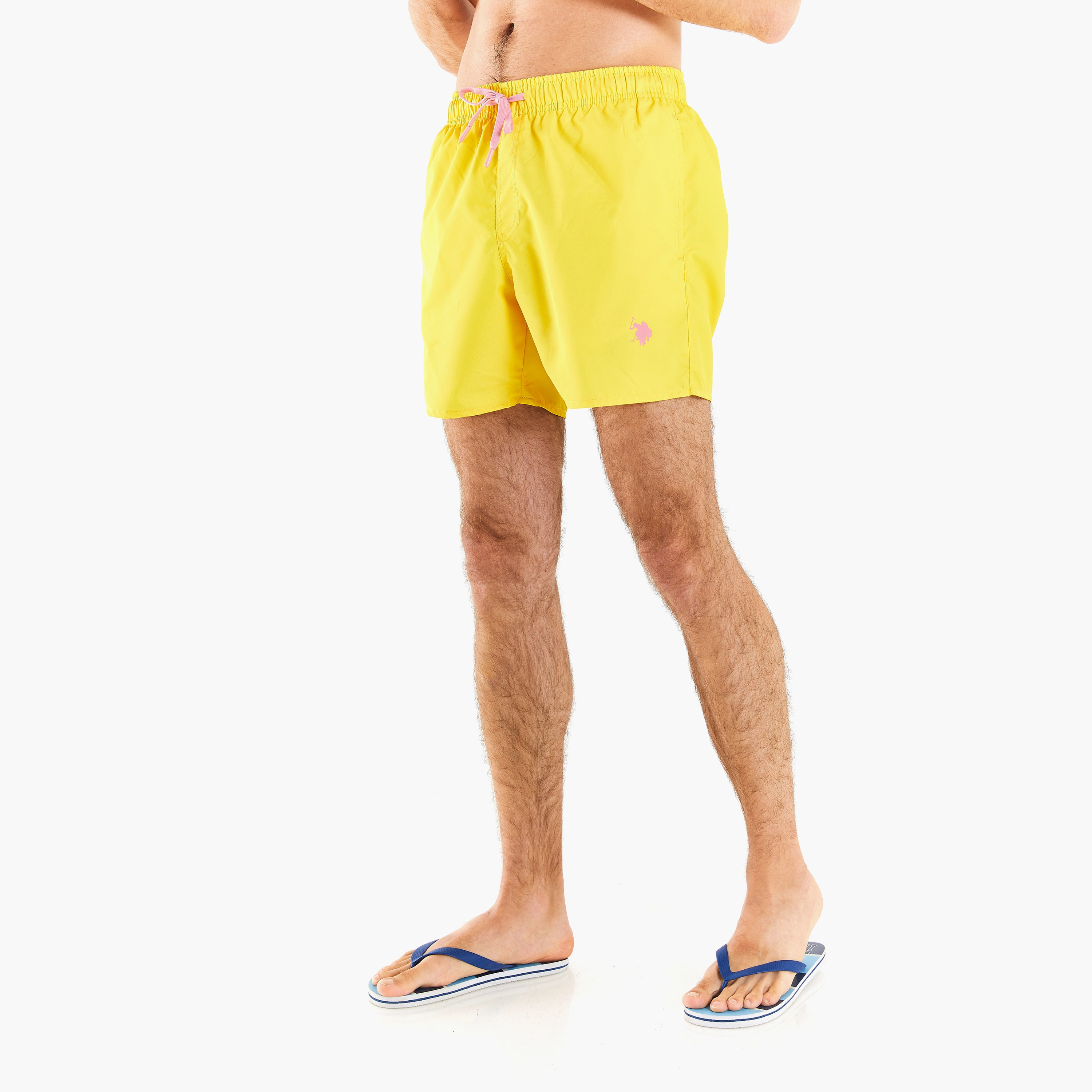 U.S.Polo'Assn Embroidered Logo Drawstring Waistband Swim Shorts-men-clothing-swimandbeach-shorts-image-20