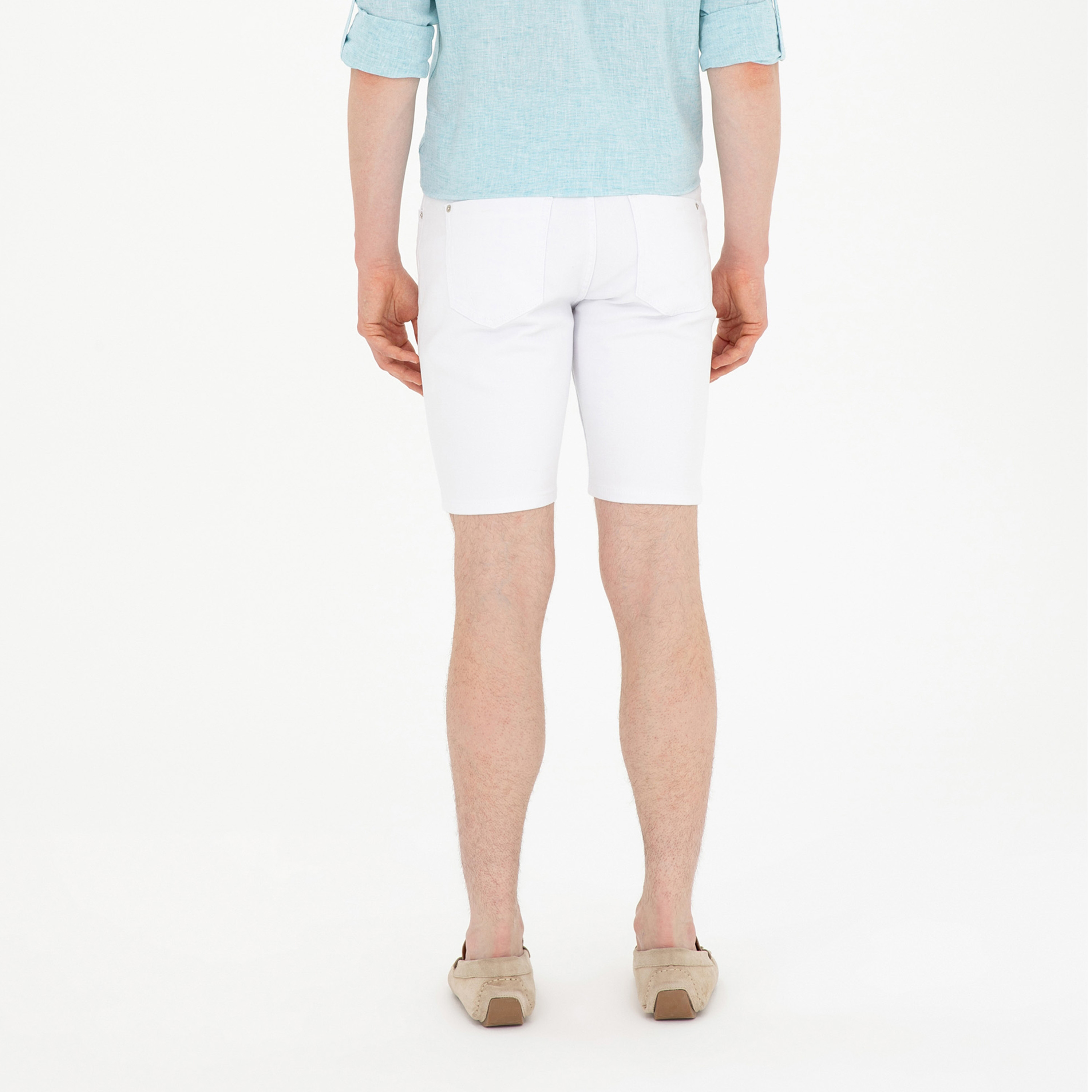 U.S.Polo'Assn Plain Mid-Rise Button & Zip Fly Denim Shorts-men-clothing-bottoms-shorts-image-4