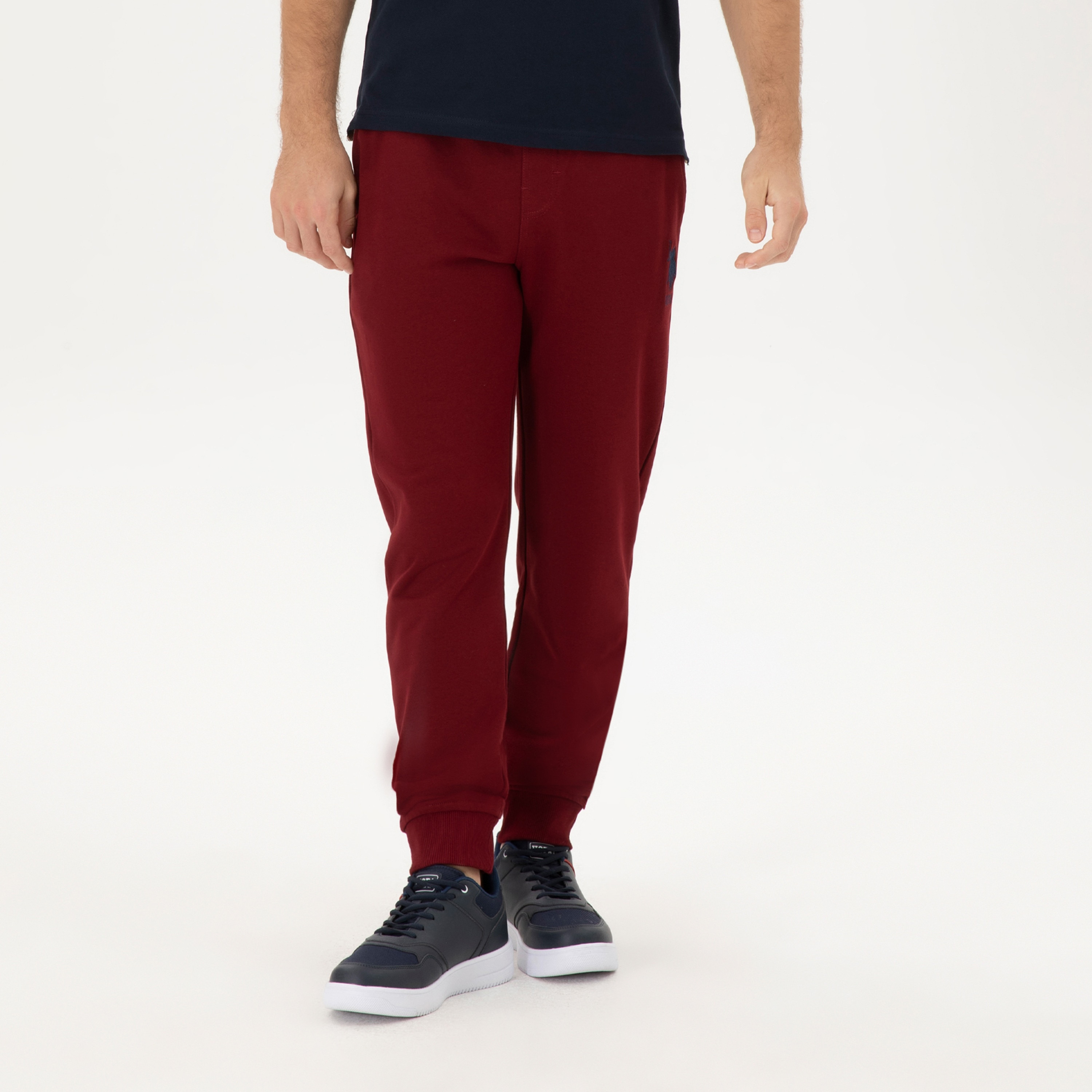 U.S. Polo Assn Plain Mid-Rise Drawstring Waist Men's Joggers-men-clothing-bottoms-joggers-image-5