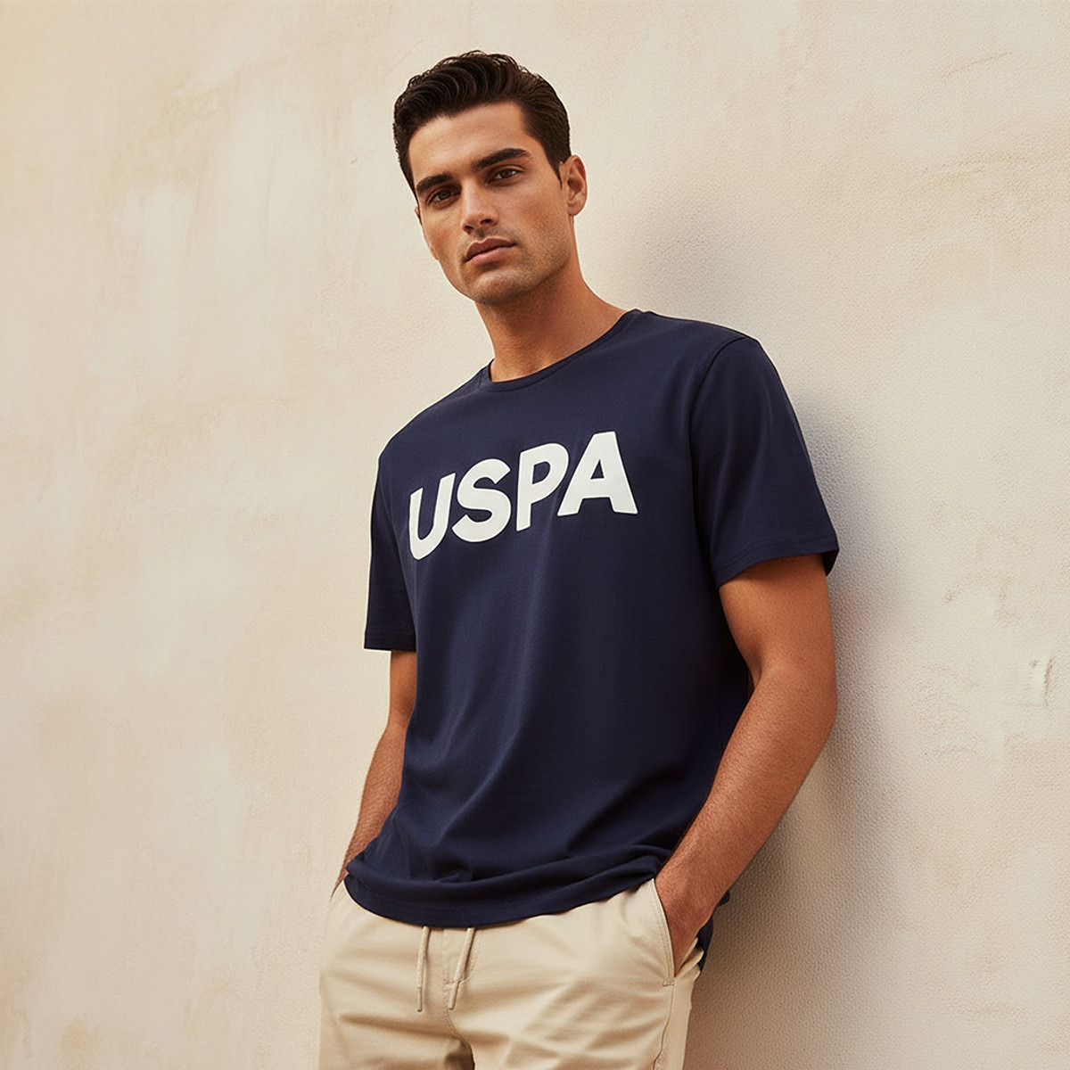 U.S. Polo Assn Printed Crew Neck Short Sleeves Men's T-Shirt-men-clothing-tshirtsandpolos-tshirts-image-1