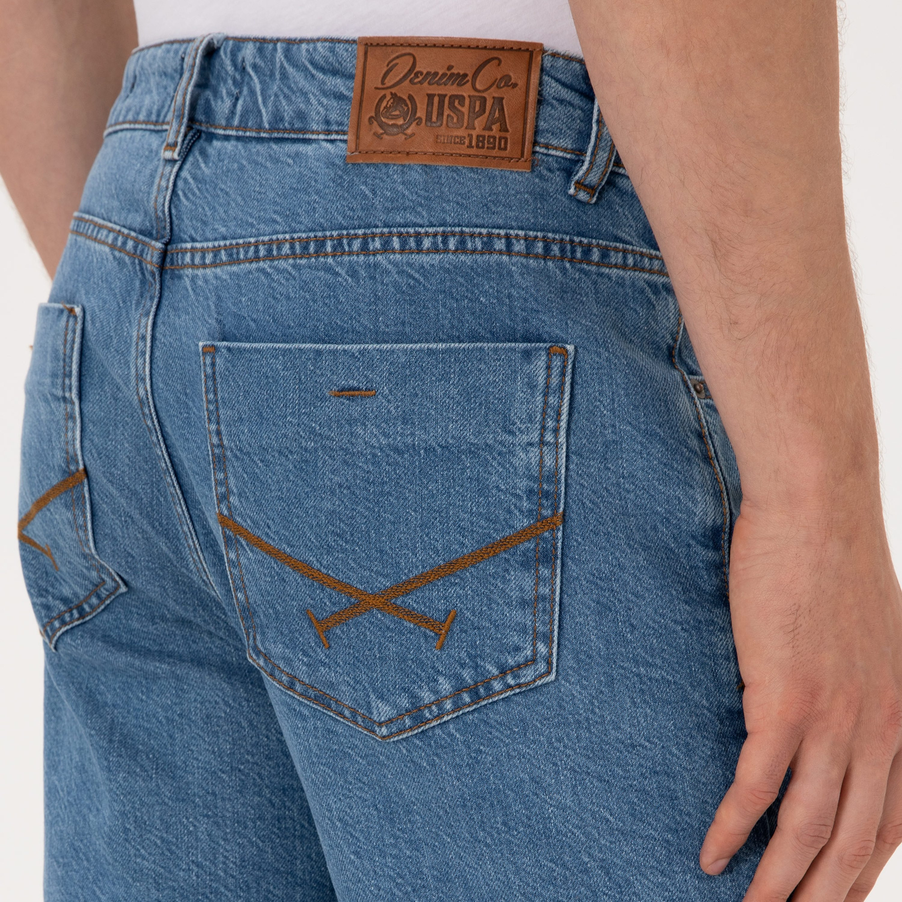 U.S. Polo Assn Plain Mid-Rise Button and Zip Fly Men's Denim Shorts-men-clothing-bottoms-shorts-image-6
