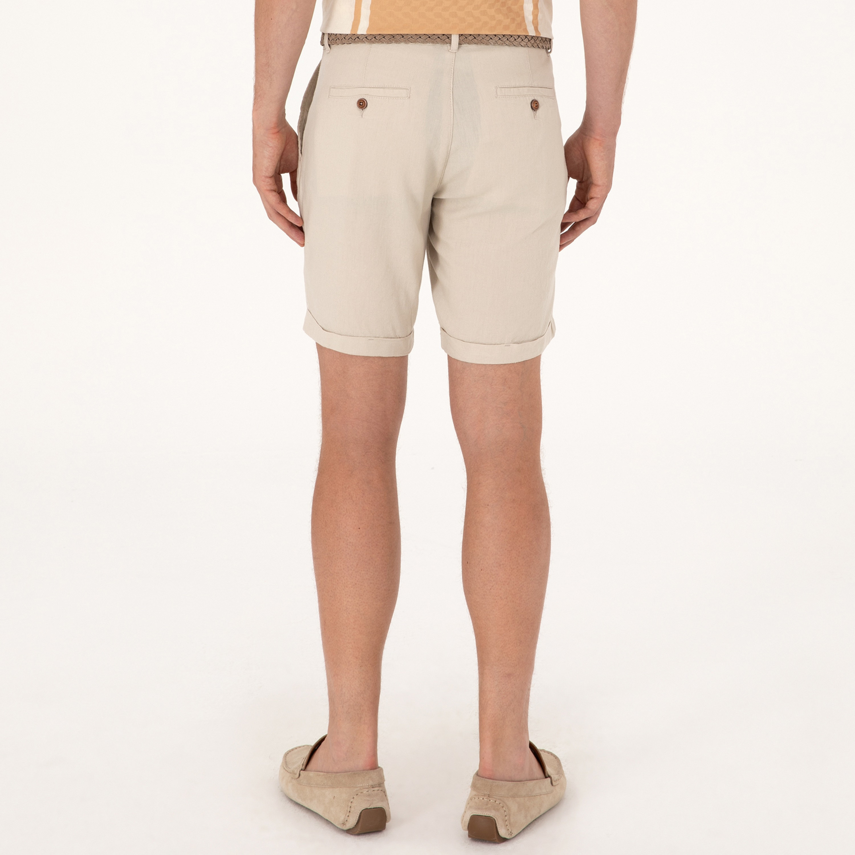 U.S. Polo Assn Plain Mid-Rise Button and Zip Fly Men's Chino Shorts-men-clothing-bottoms-shorts-image-4