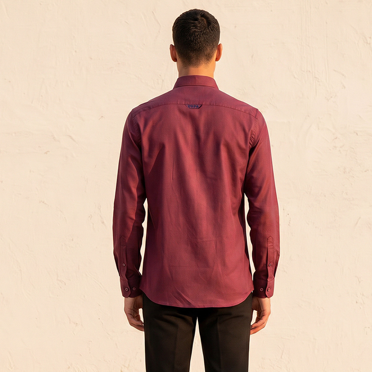 قميص رجالي بقصة ضيقة وياقة بزرار وأكمام طويلة سادة من يو إس بولو أسسن-men-clothing-shirts-image-8