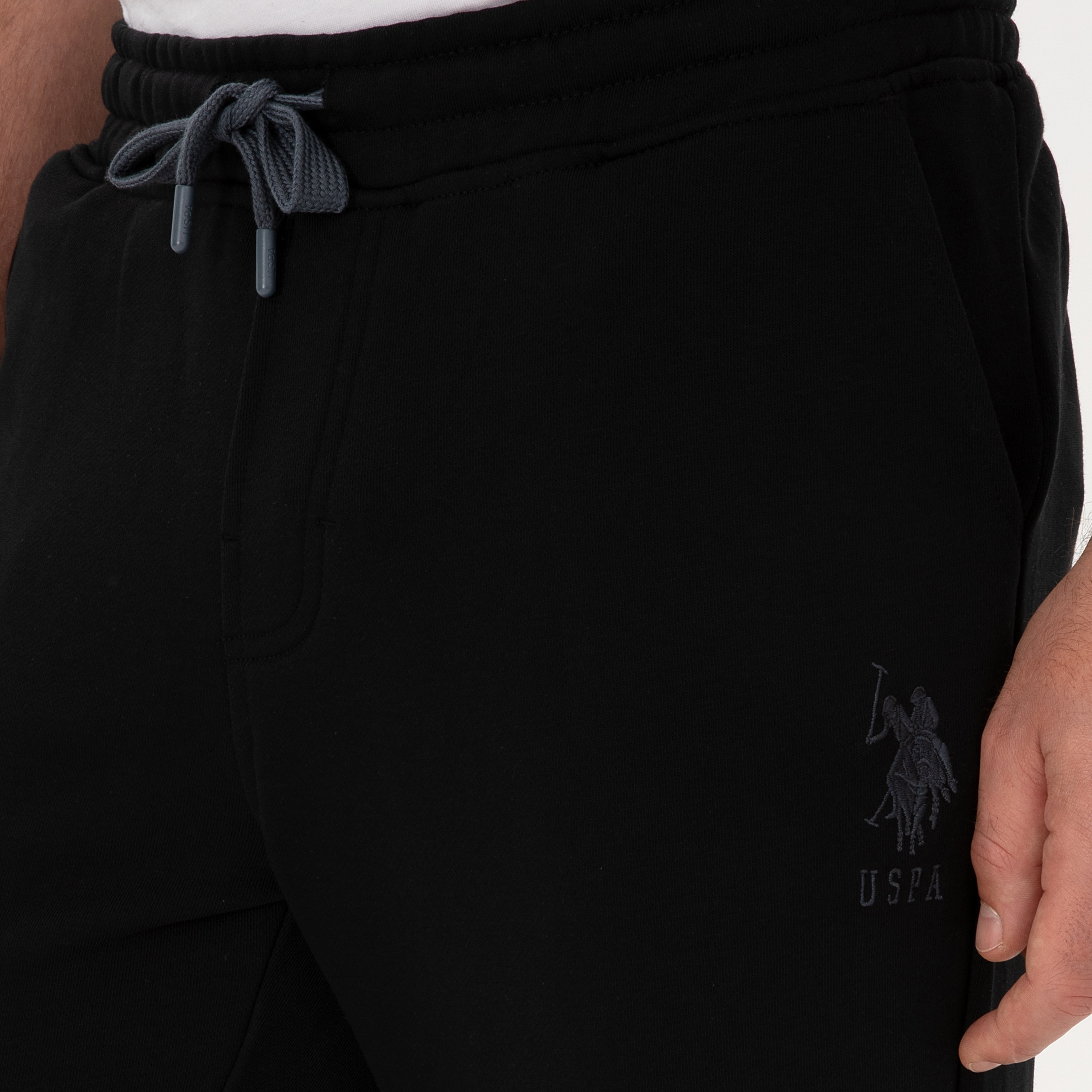 U.S. Polo Assn Plain Mid Rise Drawstring Men's Joggers-men-clothing-bottoms-joggers-image-3