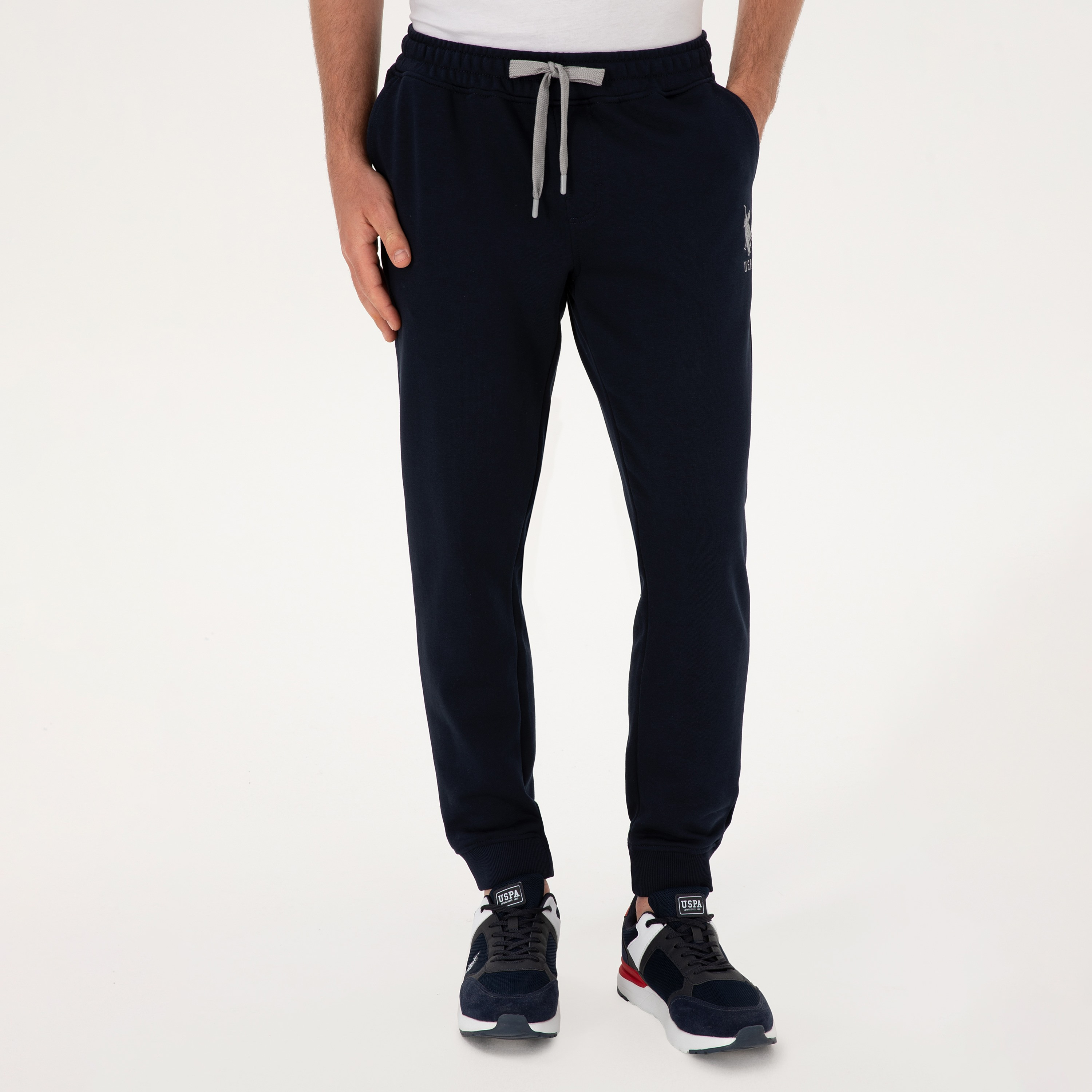 U.S. Polo Assn Plain Mid Rise Drawstring Men's Joggers-men-clothing-bottoms-joggers-image-6