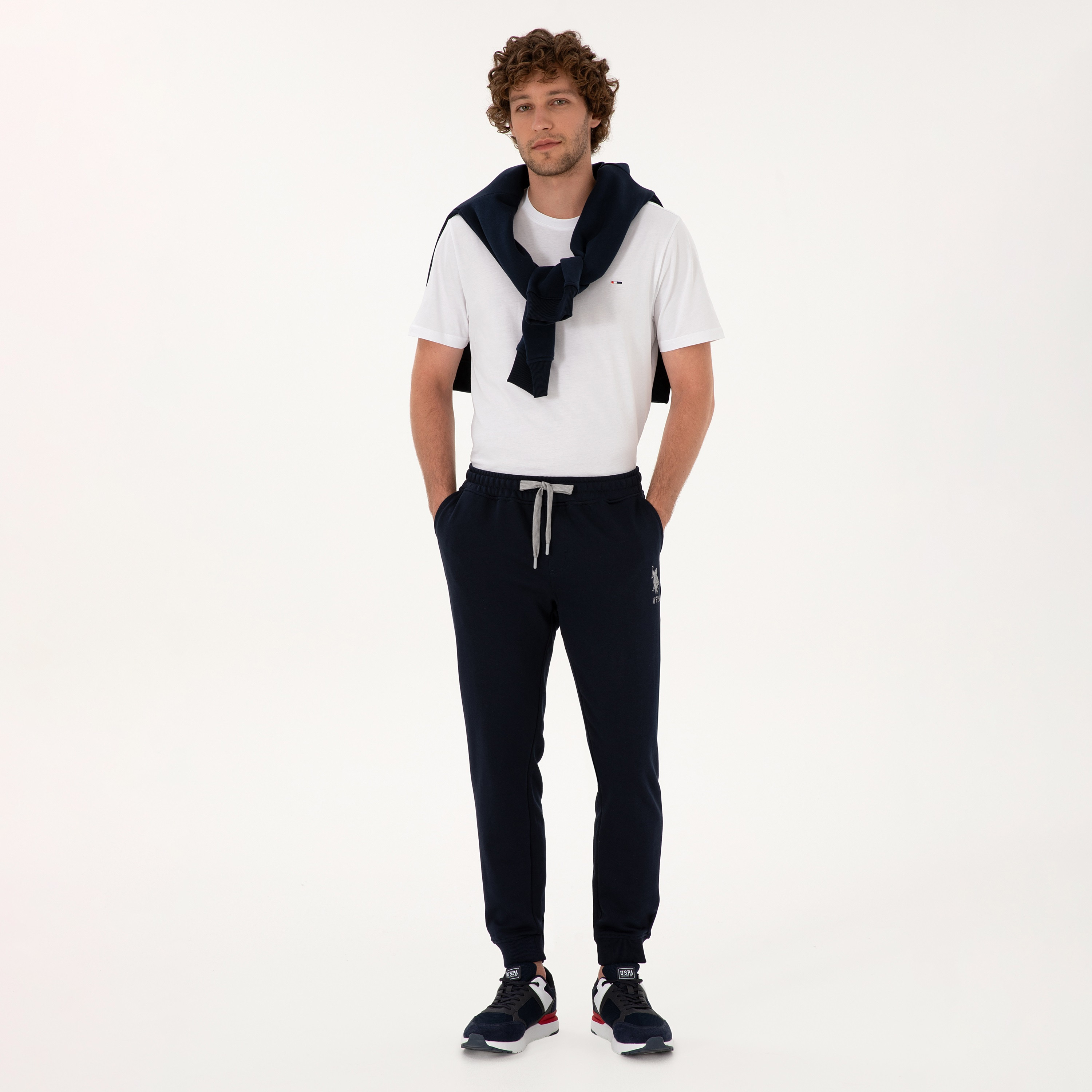 U.S. Polo Assn Plain Mid Rise Drawstring Men's Joggers-men-clothing-bottoms-joggers-image-7