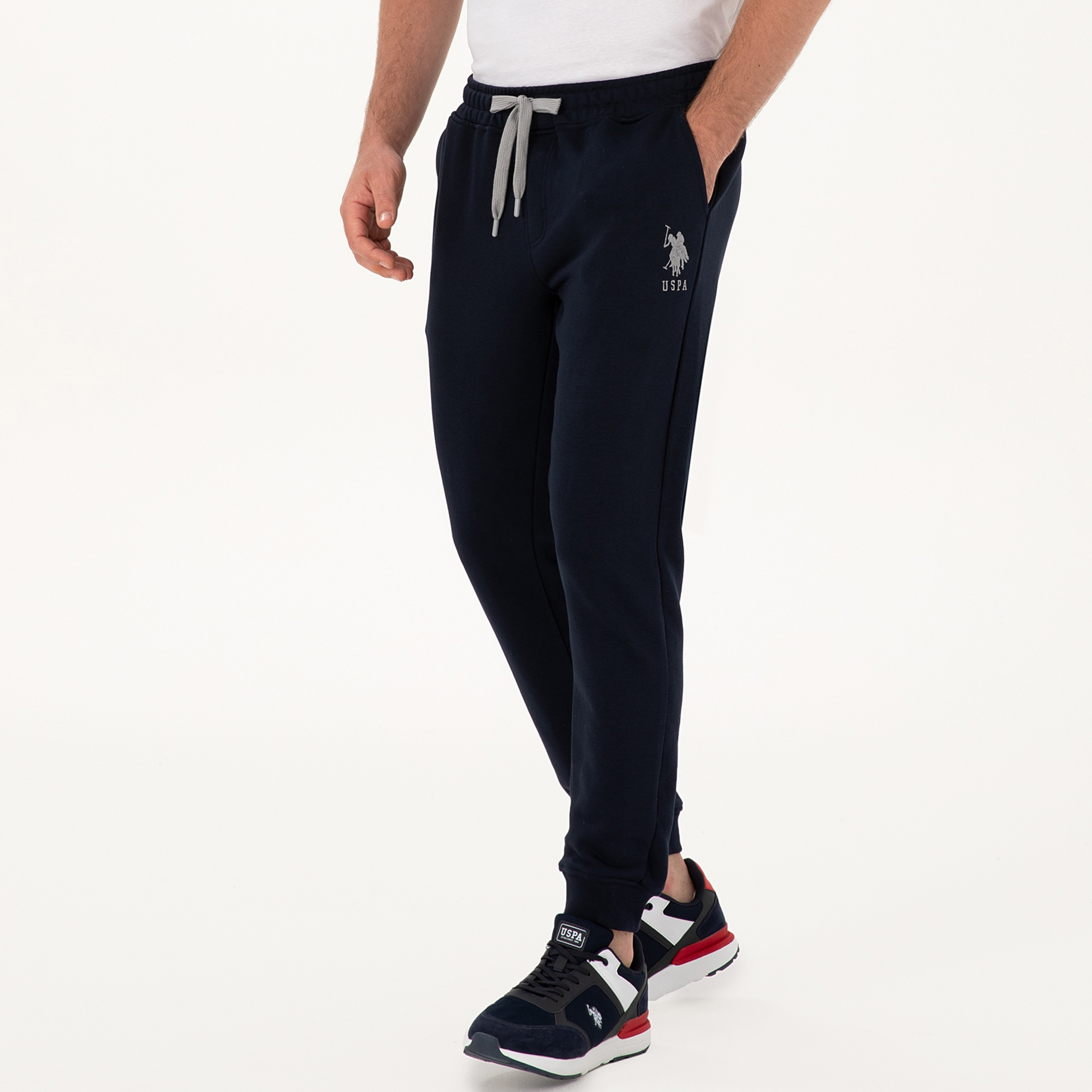U.S. Polo Assn Plain Mid Rise Drawstring Men's Joggers-men-clothing-bottoms-joggers-image-9