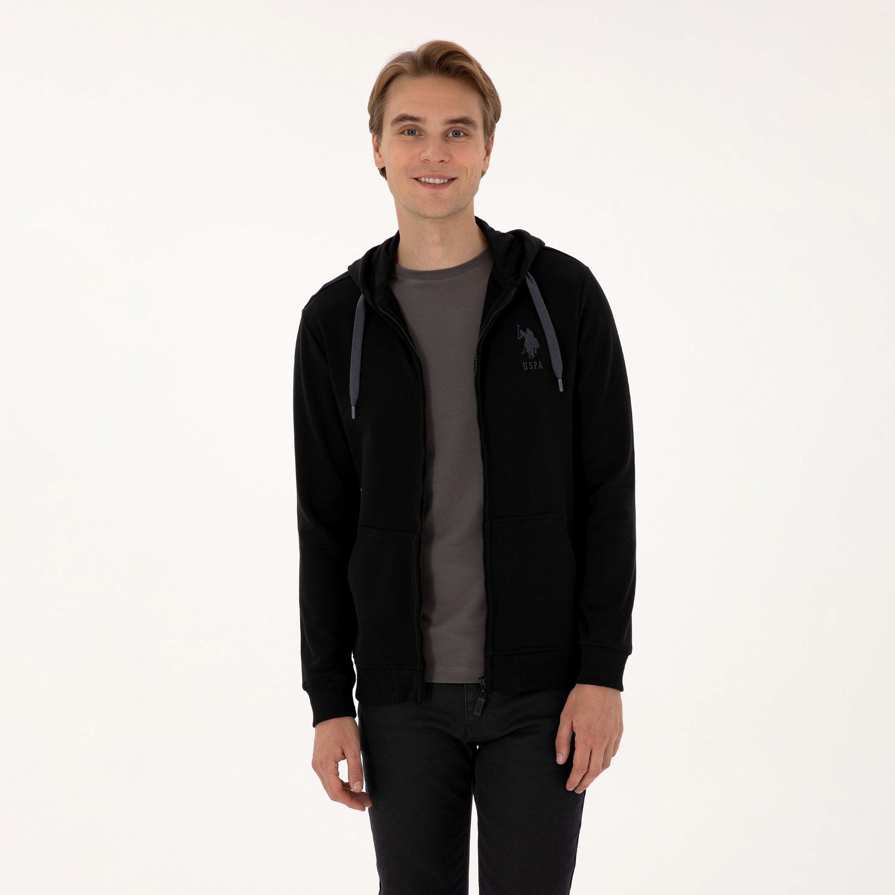 سويت شيرت رجالي بسحاب أمامي وبغطاء رأس سادة بأكمام طويلة من يو اس بولو-men-winterwear-hoodiesandsweatshirts-image-9