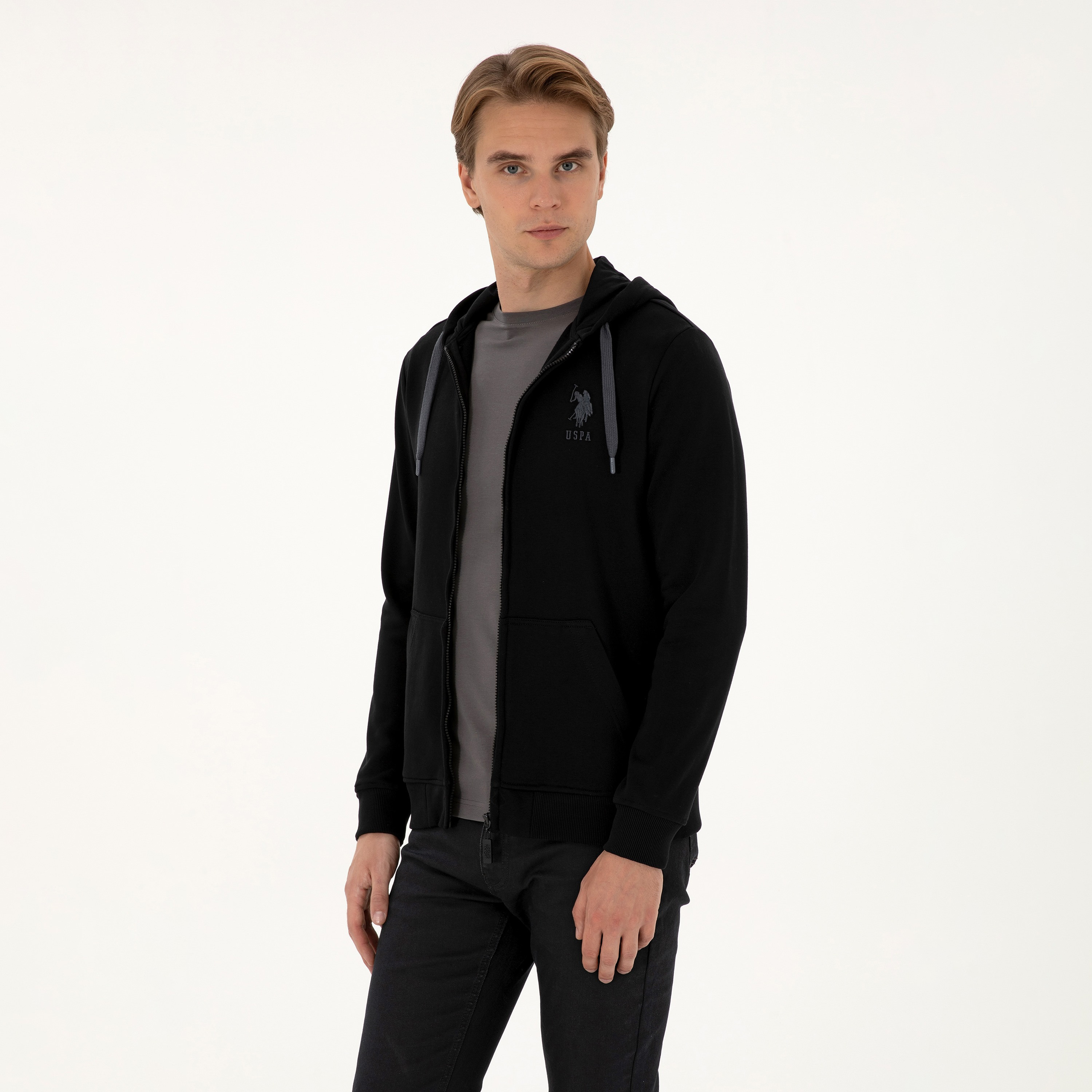 سويت شيرت رجالي بسحاب أمامي وبغطاء رأس سادة بأكمام طويلة من يو اس بولو-men-winterwear-hoodiesandsweatshirts-image-12