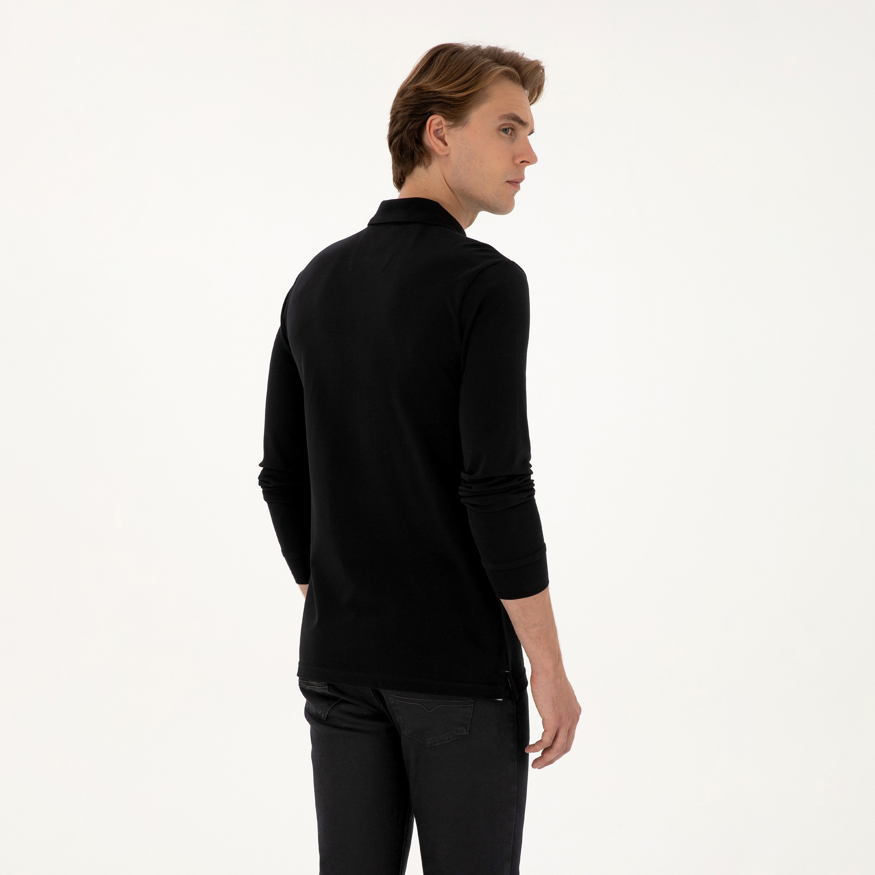 تي شيرت بولو رجالي بياقة وأكمام طويلة سادة من يو إس بولو أسسن-men-clothing-tshirtsandpolos-polos-image-4