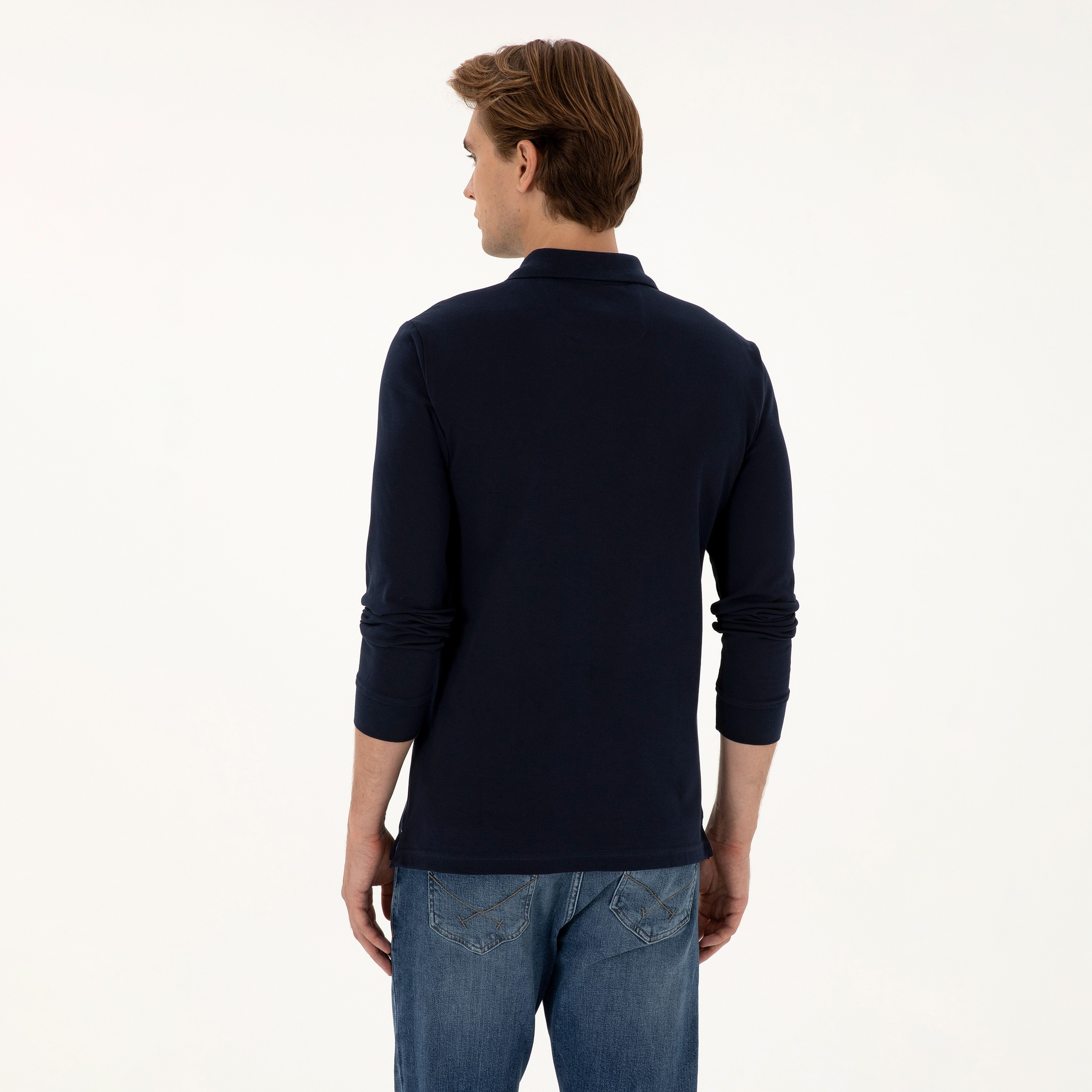 تي شيرت بولو رجالي بياقة وأكمام طويلة سادة من يو إس بولو أسسن-men-clothing-tshirtsandpolos-polos-image-12