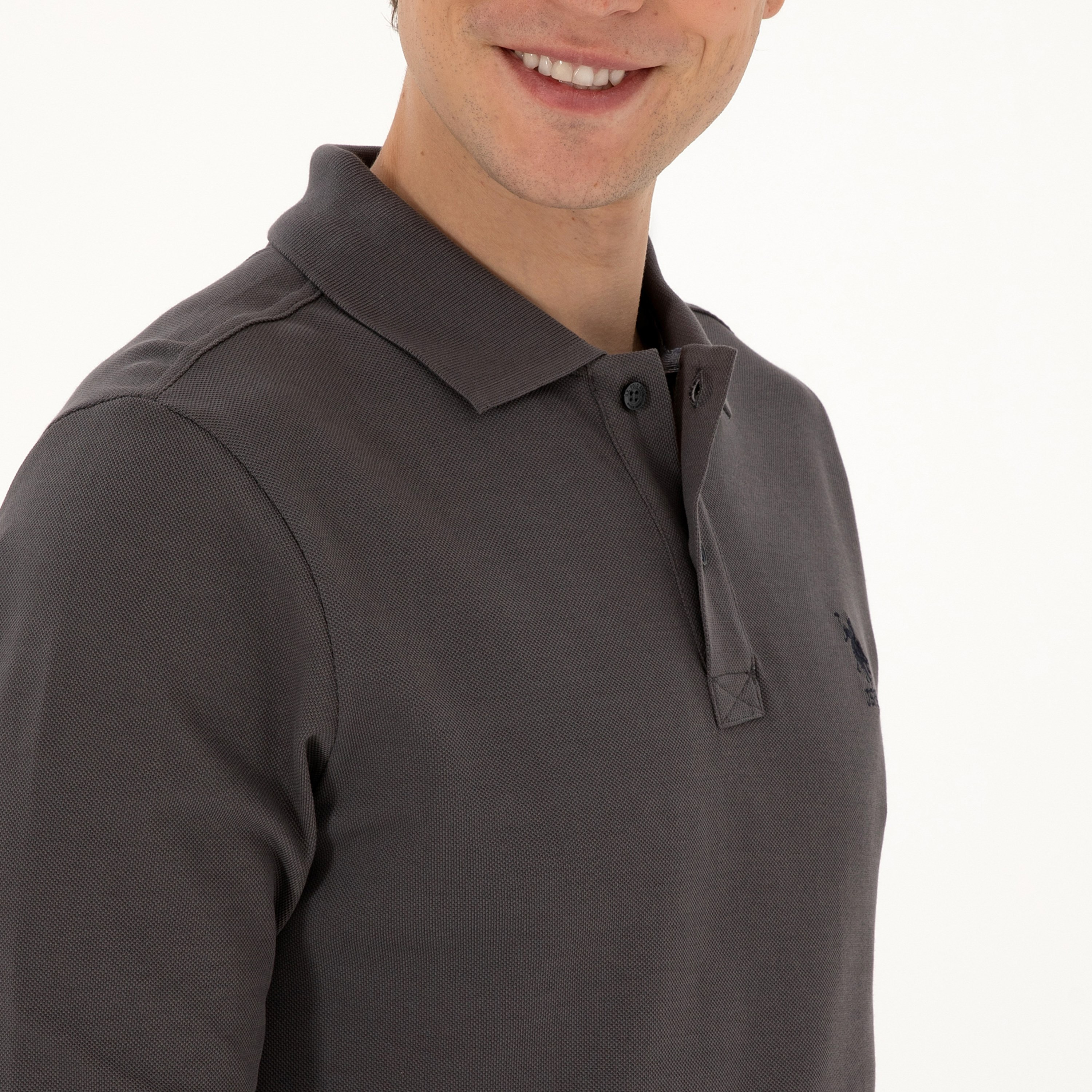 U.S. Polo Assn Plain Collared Long Sleeves Men's Polo T-Shirt-men-clothing-tshirtsandpolos-polos-image-3