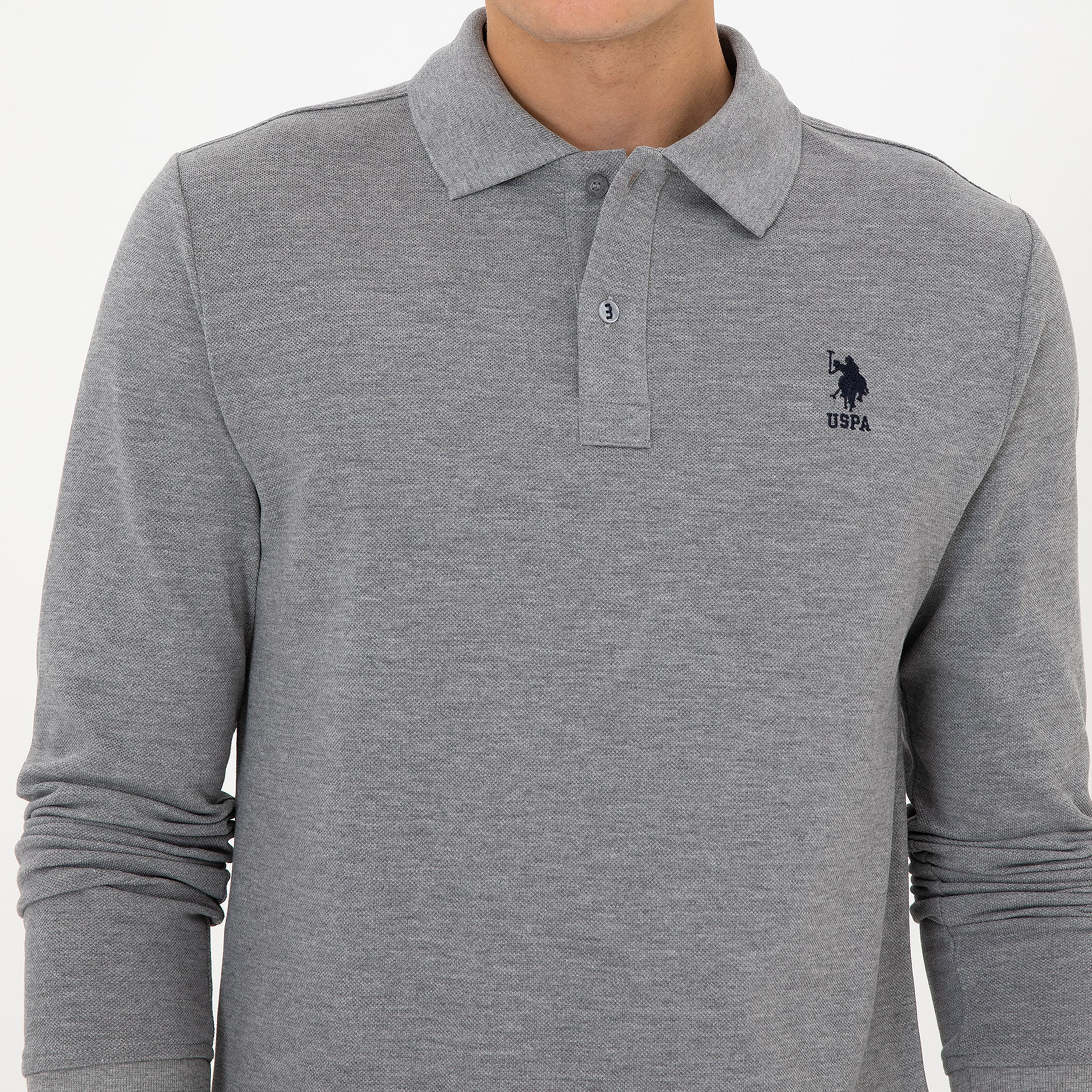 تي شيرت بولو رجالي بياقة وأكمام طويلة سادة من يو إس بولو أسسن-men-clothing-tshirtsandpolos-polos-image-27