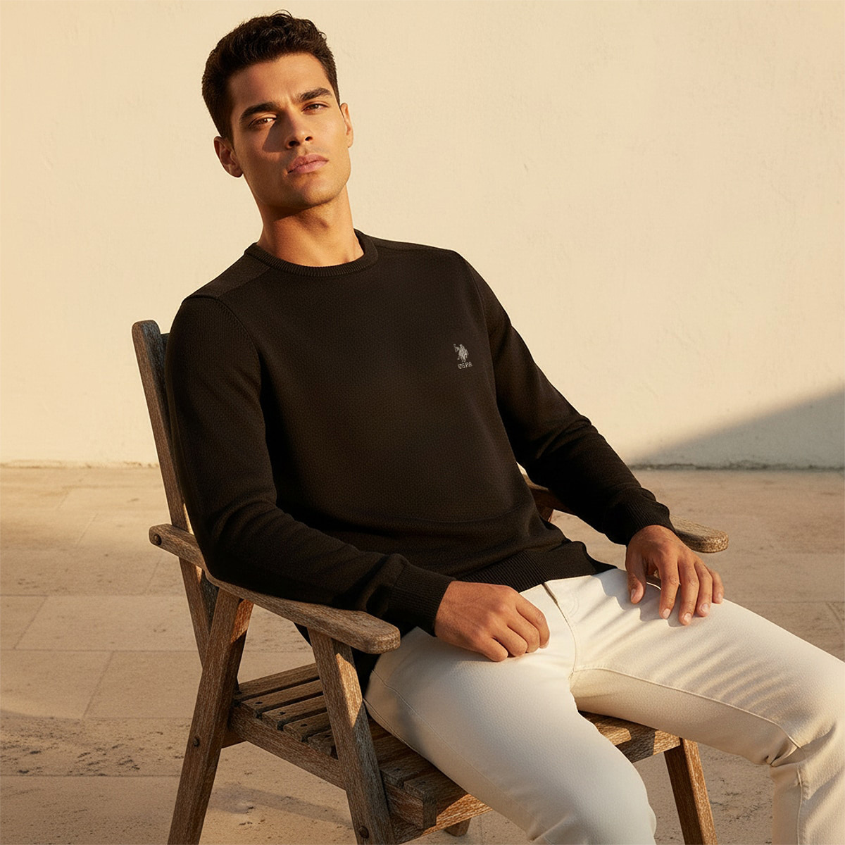كنزة رجالية برقبة دائرية وأكمام طويلة سادة من يو إس بولو أسسن-men-clothing-sweatersandpullovers-image-5