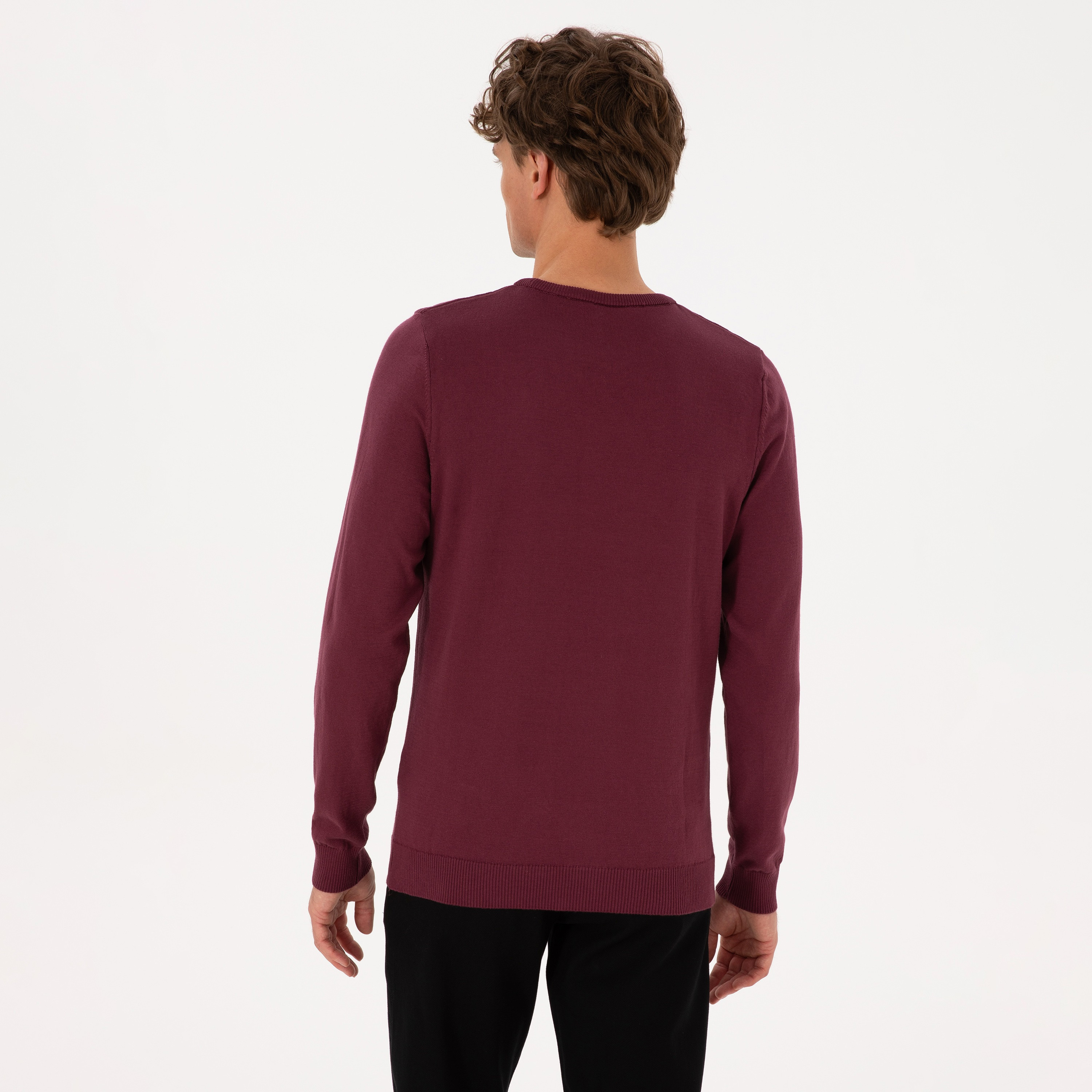 كنزة رجالية برقبة دائرية وأكمام طويلة سادة من يو إس بولو أسسن-men-clothing-sweatersandpullovers-image-34
