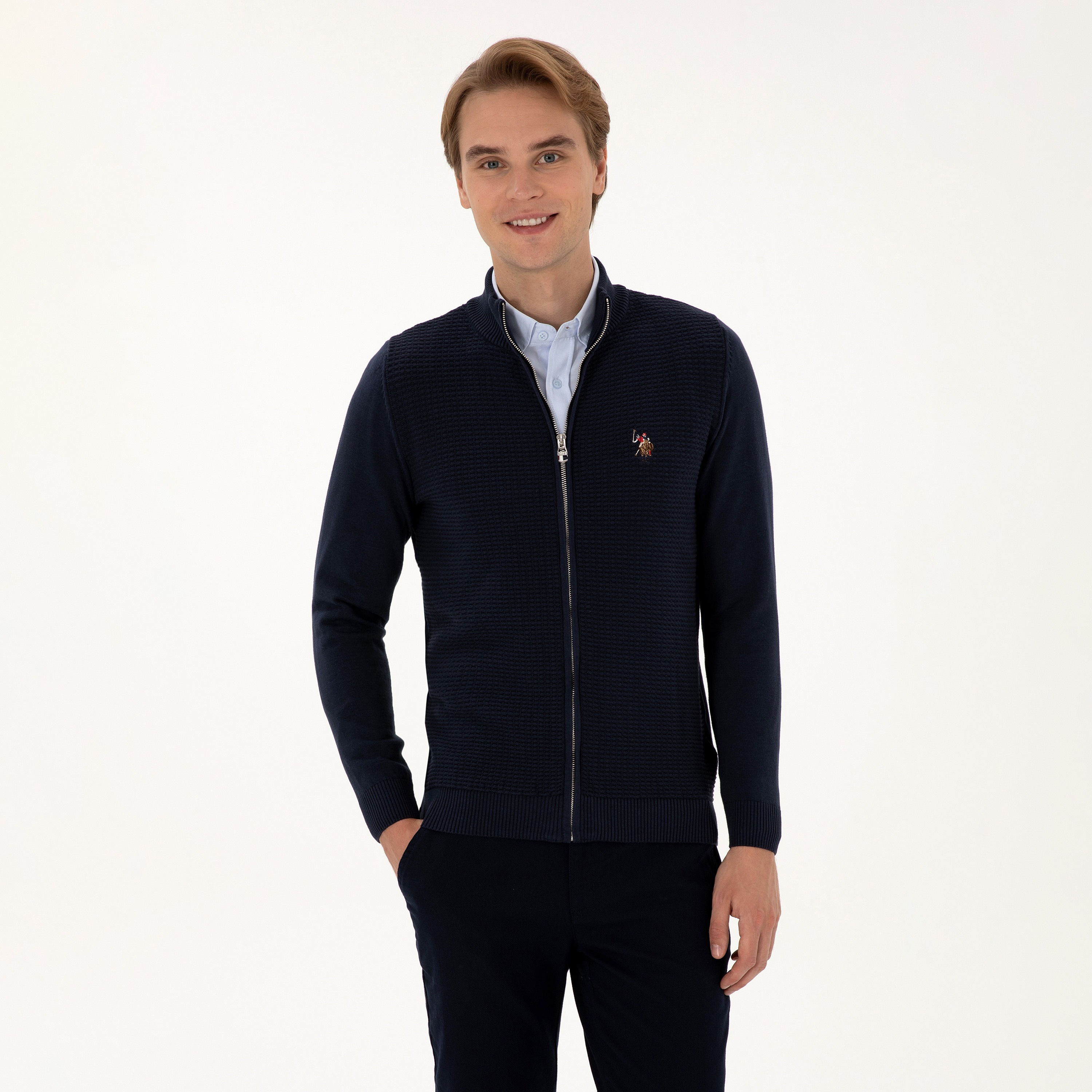 كارديجان رجالي بياقة قائمة محبوكة وأكمام طويلة من يو إس بولو أسسن-men-clothing-sweatersandpullovers-image-17